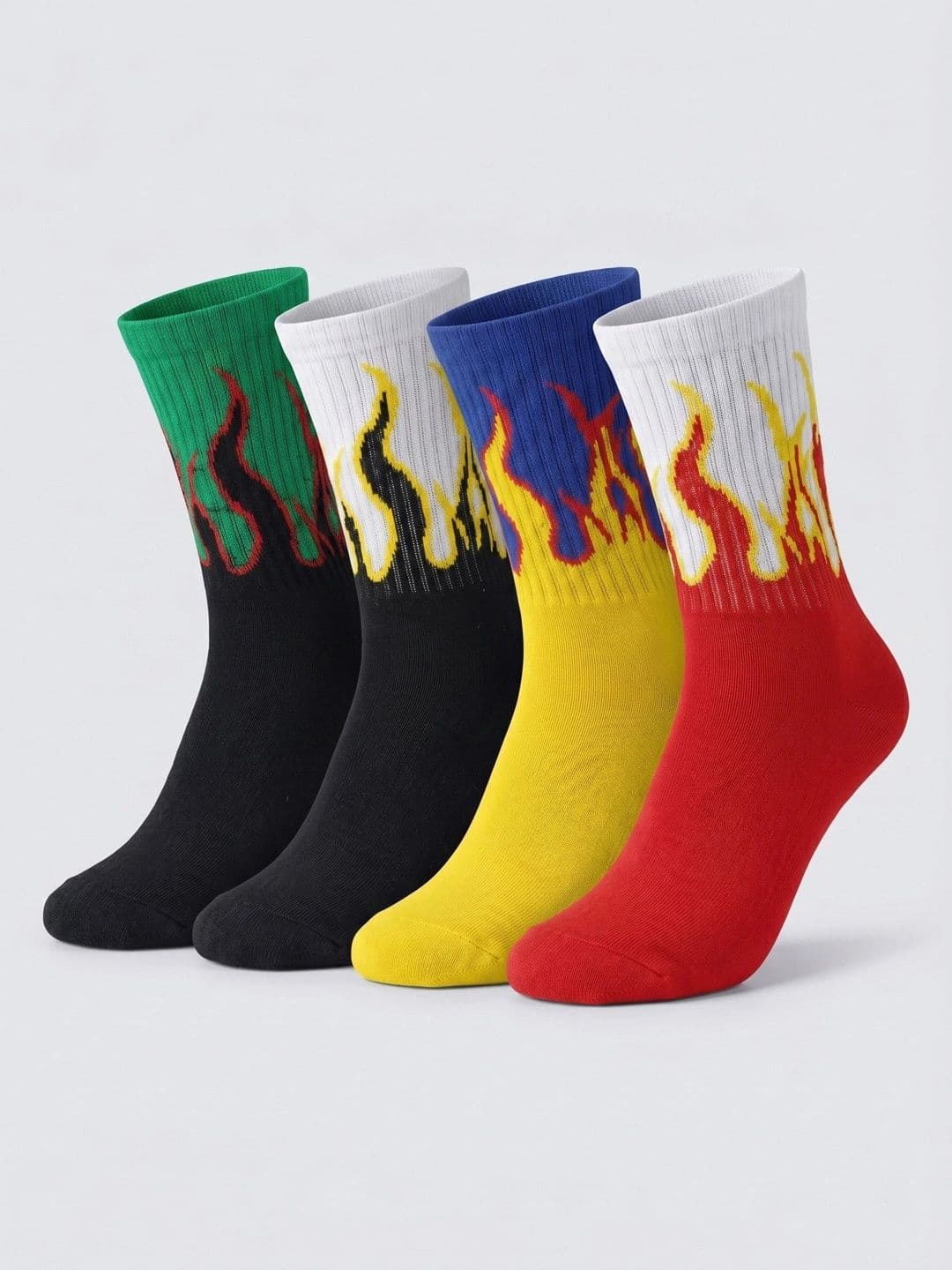 Moda Rapido Men Pack of 4 Cotton Blend Patterned Above Ankle Socks - view 1