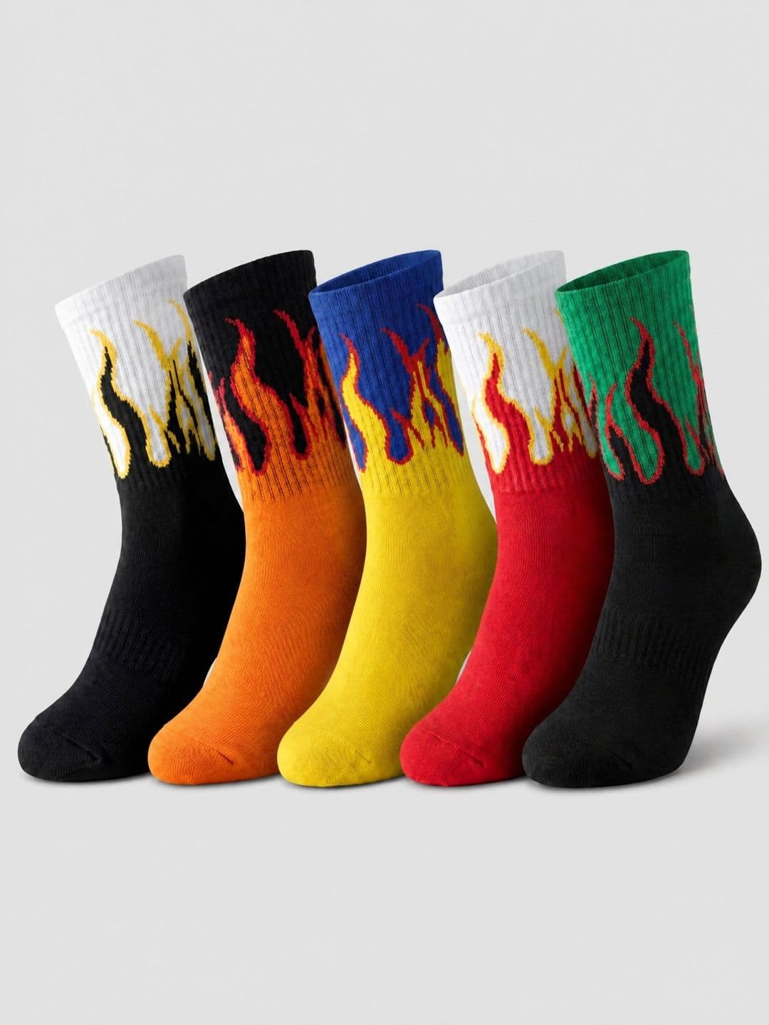 Moda Rapido Men Pack of 5 Cotton Blend Patterned Above Ankle Socks - view 1