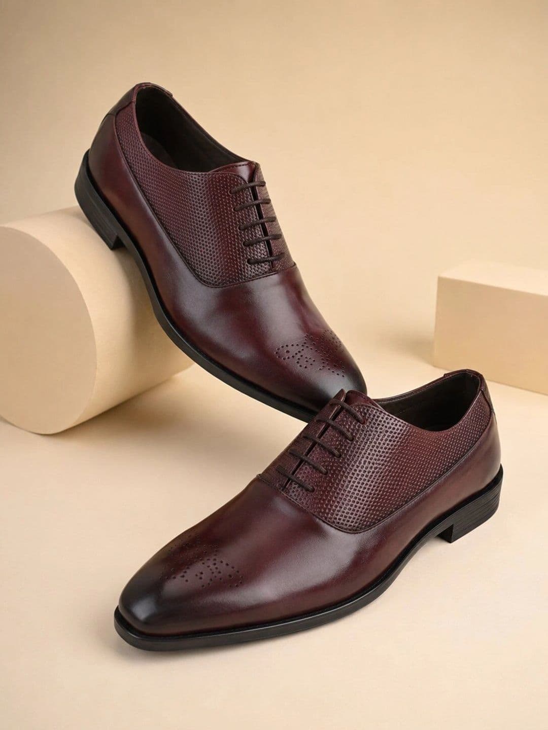 House of Pataudi Men Leather Formal Oxfords - view 1