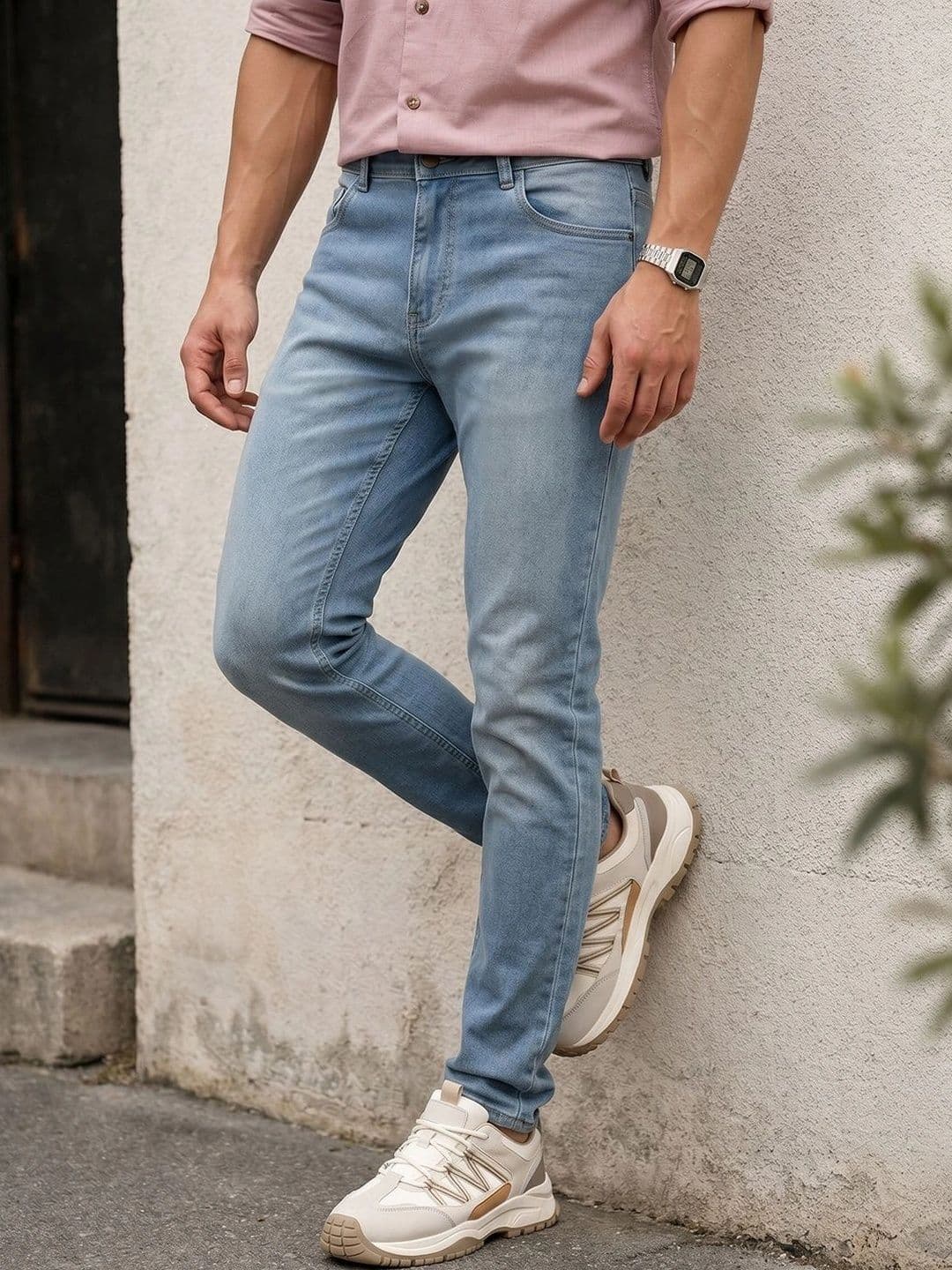 Thomas Scott Men Smart Skinny Fit Mid-Rise Stretchable Jeans - view 1