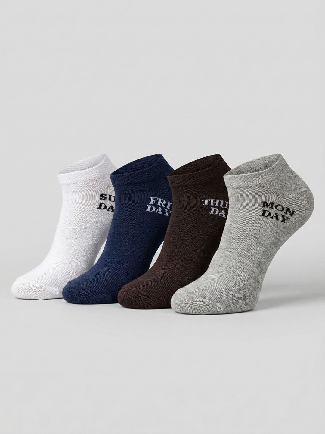 Moda Rapido Men Pack of 4 Cotton Blend Patterned Ankle Length Socks - view 1