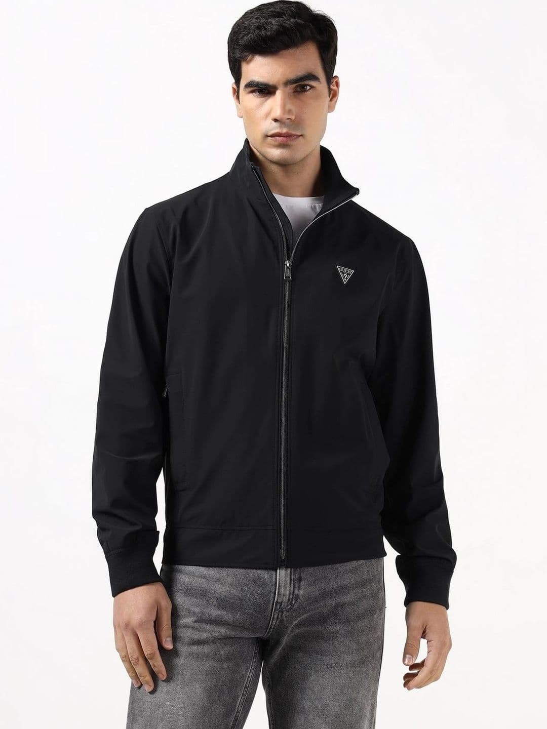 GUESS Men Brand Logo Lightweight Bomber Jacket - view 1
