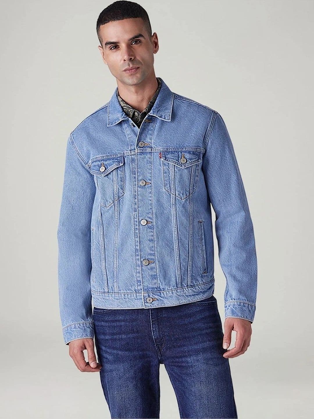 Levis Men Washed Denim Jacket - view 1