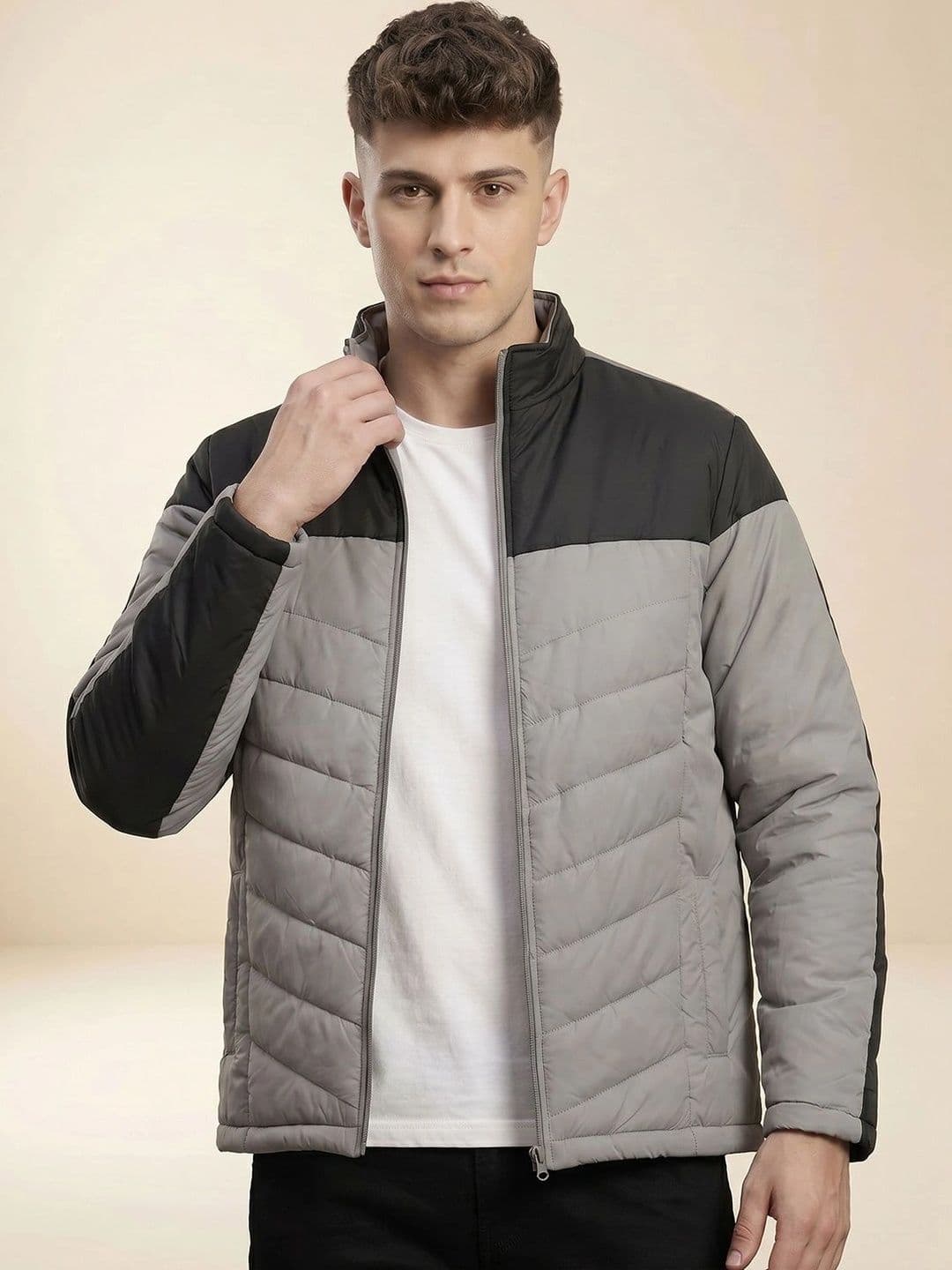 MOUNTAIN COLOURS Men Colourblocked Lightweight Outdoor Puffer Jacket - view 1