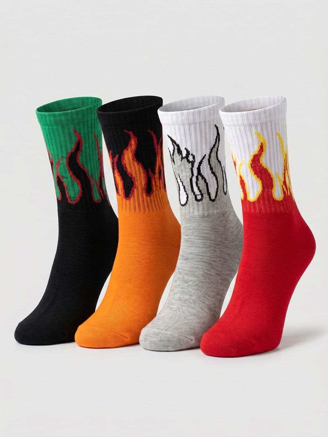 Moda Rapido Men Pack of 4 Cotton Blend Patterned Calf Length Socks - view 1