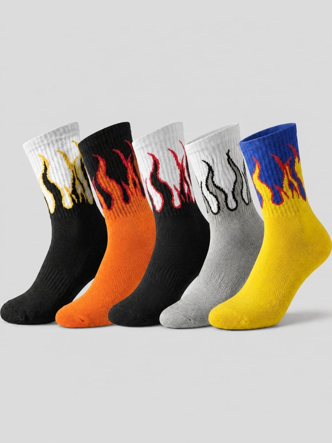 Moda Rapido Men Pack of 5 Cotton Blend Patterned Above Ankle Socks - view 1