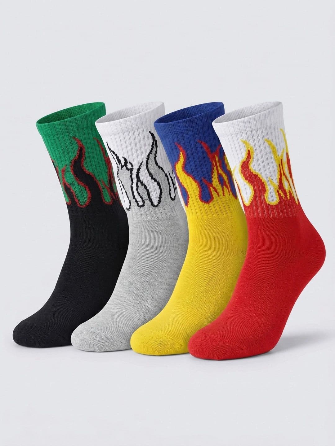 Moda Rapido Men Pack of 4 Cotton Blend Patterned Above Ankle Socks - view 1