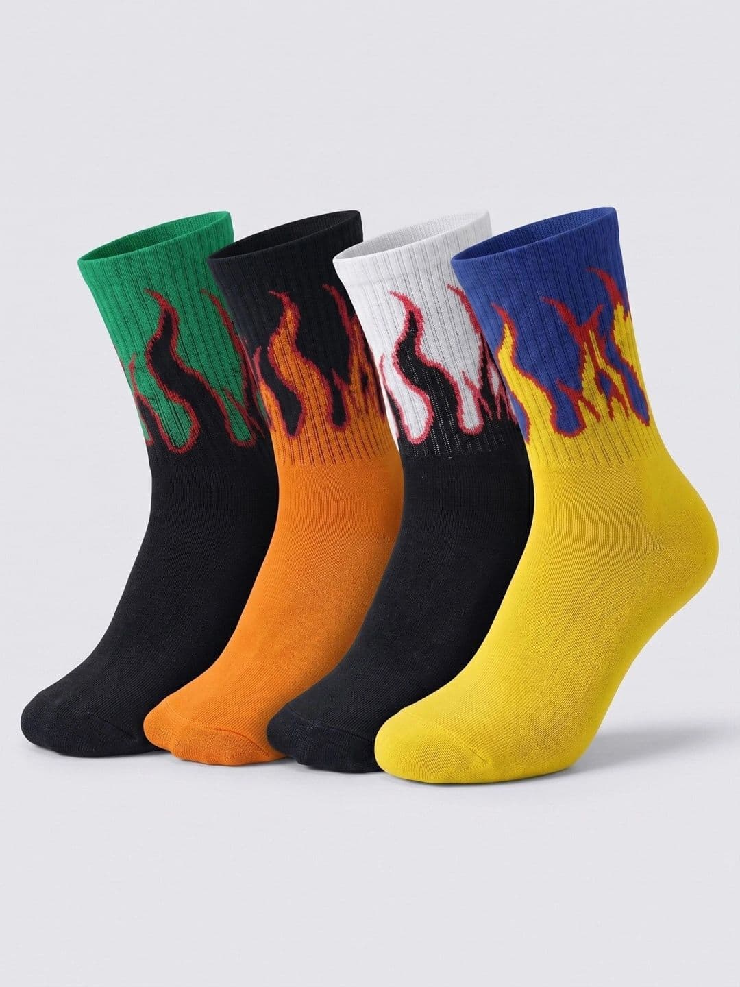 Moda Rapido Men Pack of 4 Cotton Blend Patterned Above Ankle Socks - view 1