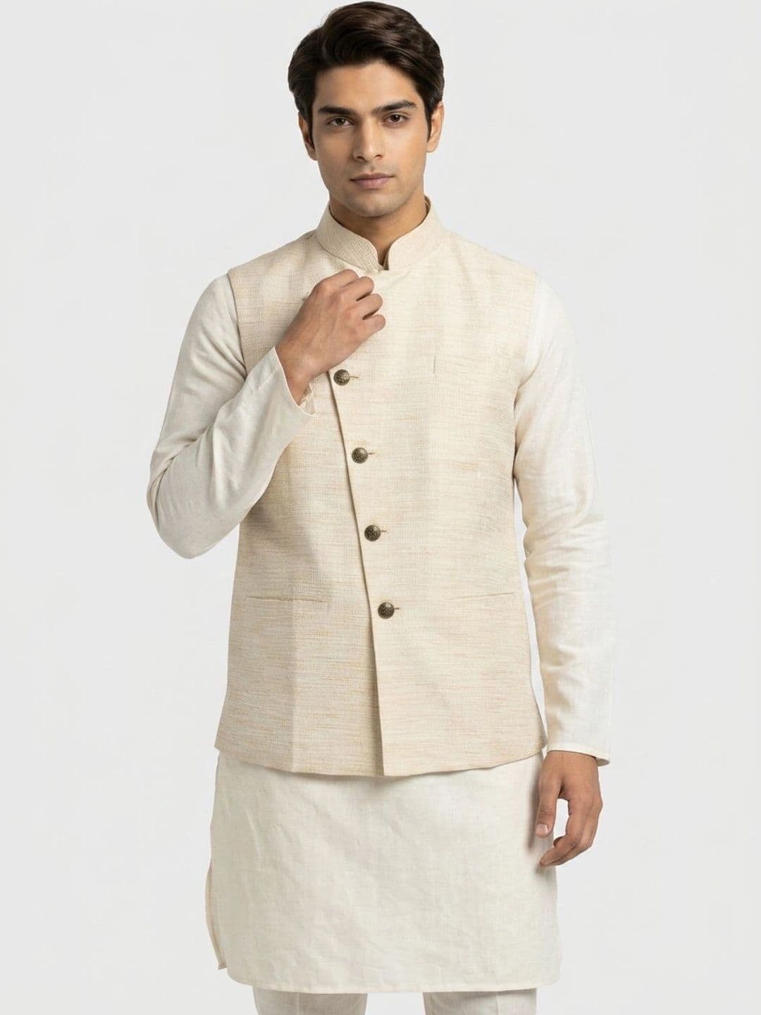 Sanman Ethnix by Raymond Men Open Front Jacket - view 1