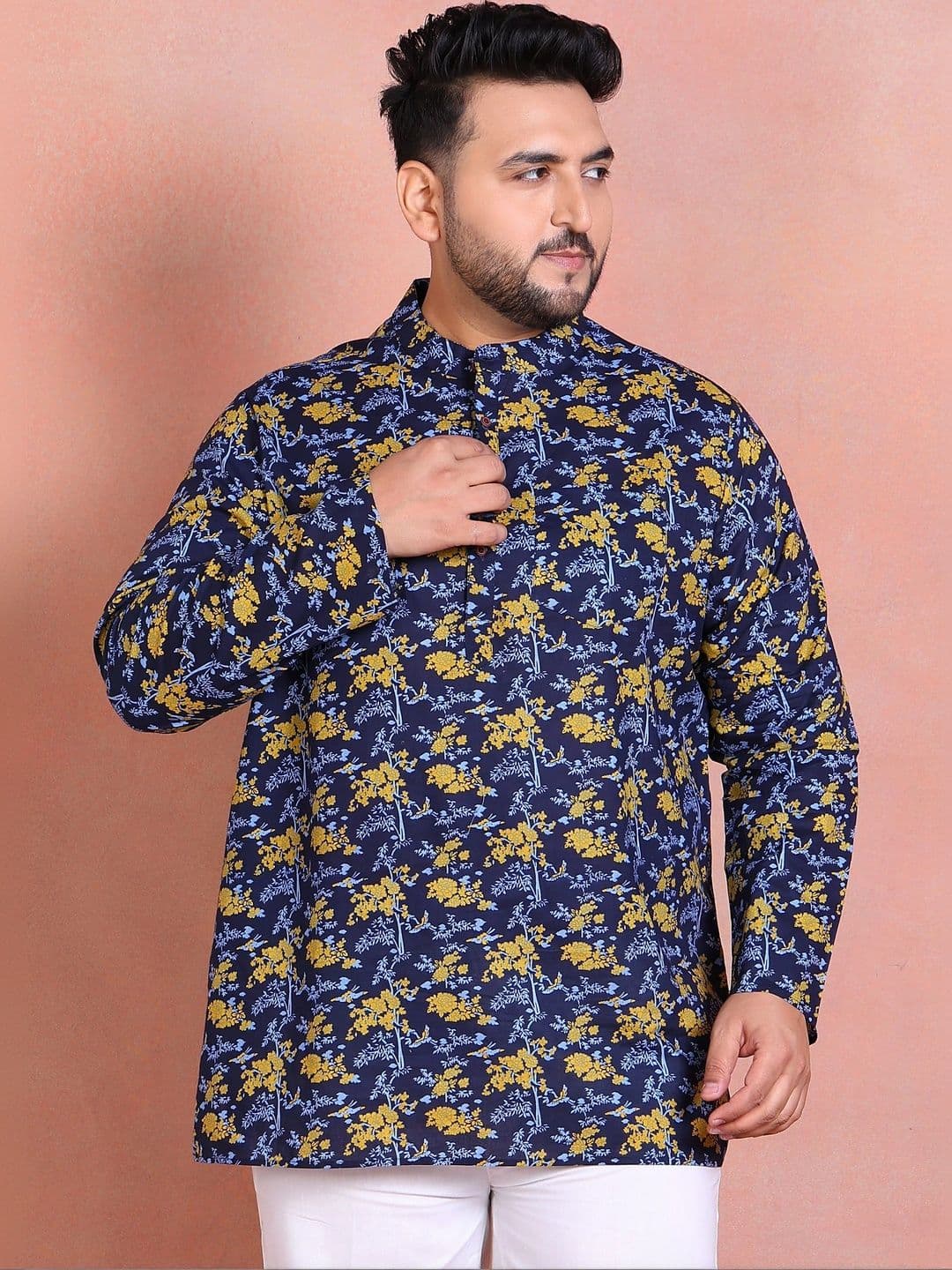 Sztori Men Floral Printed Floral Kurta - view 1