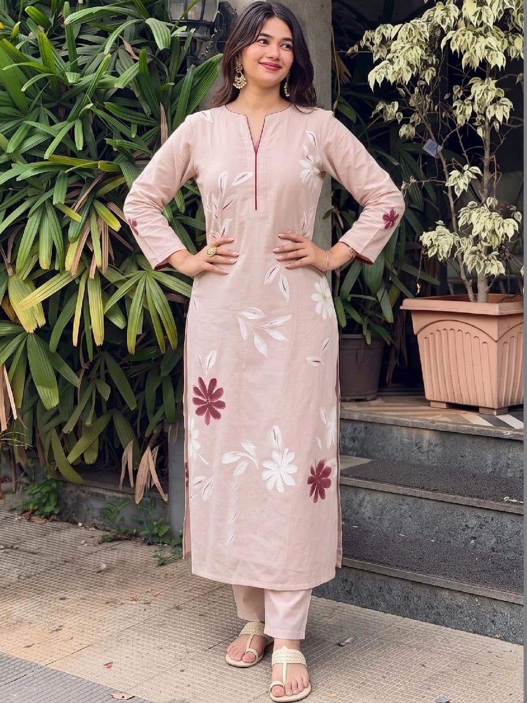 Anouk Rustic Women Floral Printed Regular Kurta with Trousers - view 1