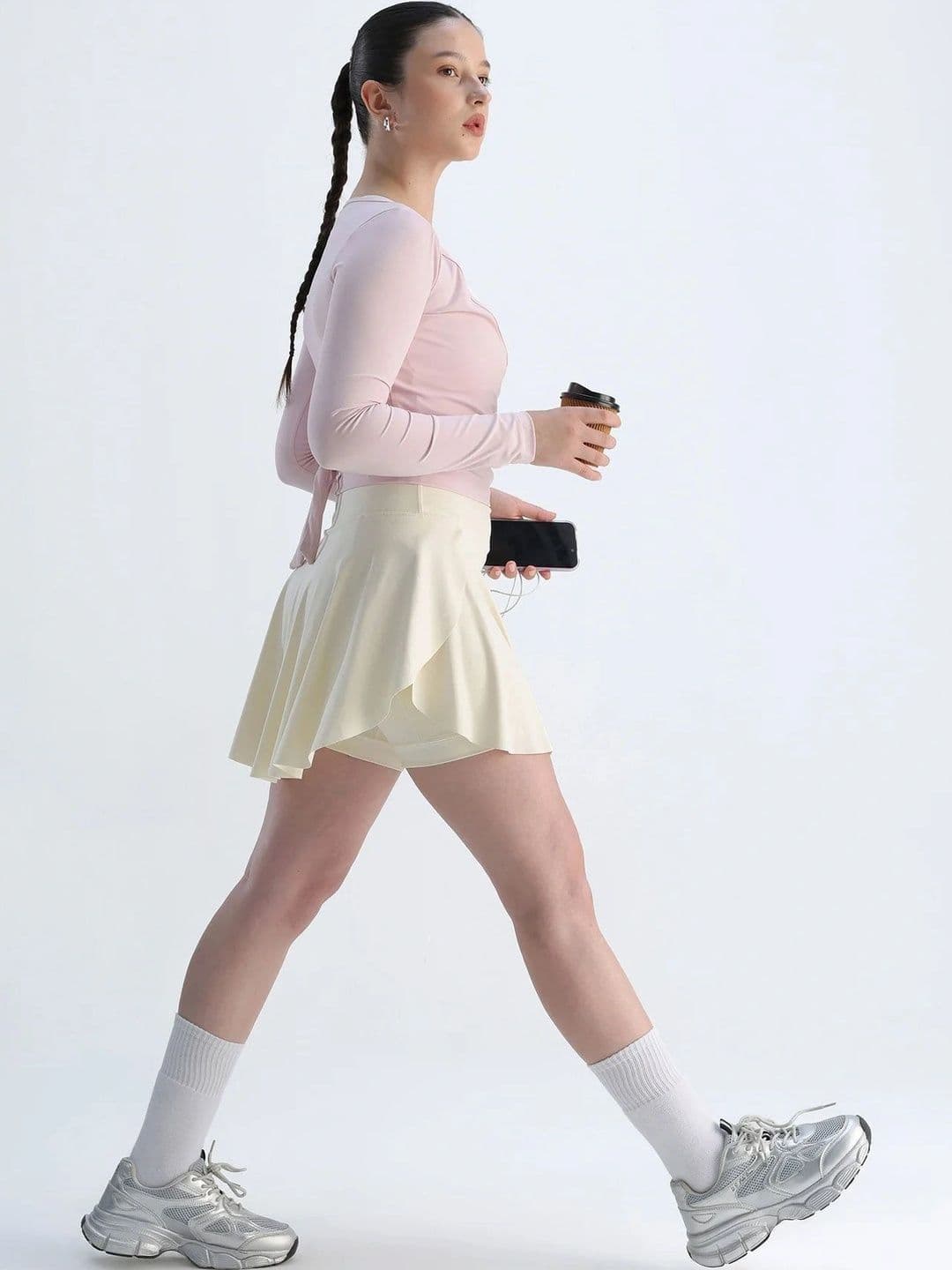 CAVA Women Ivory Mini Flared Skirt - view 1