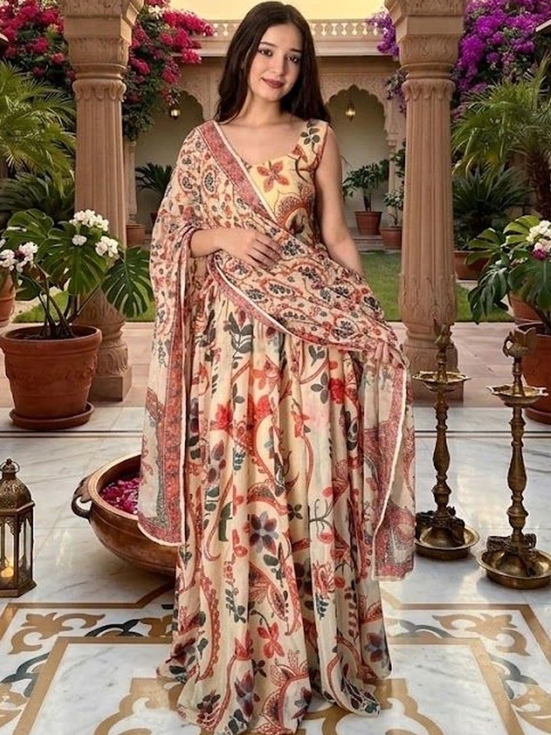 RUNAYA NX Printed Ready to Wear Lehenga & Blouse With Dupatta - view 1