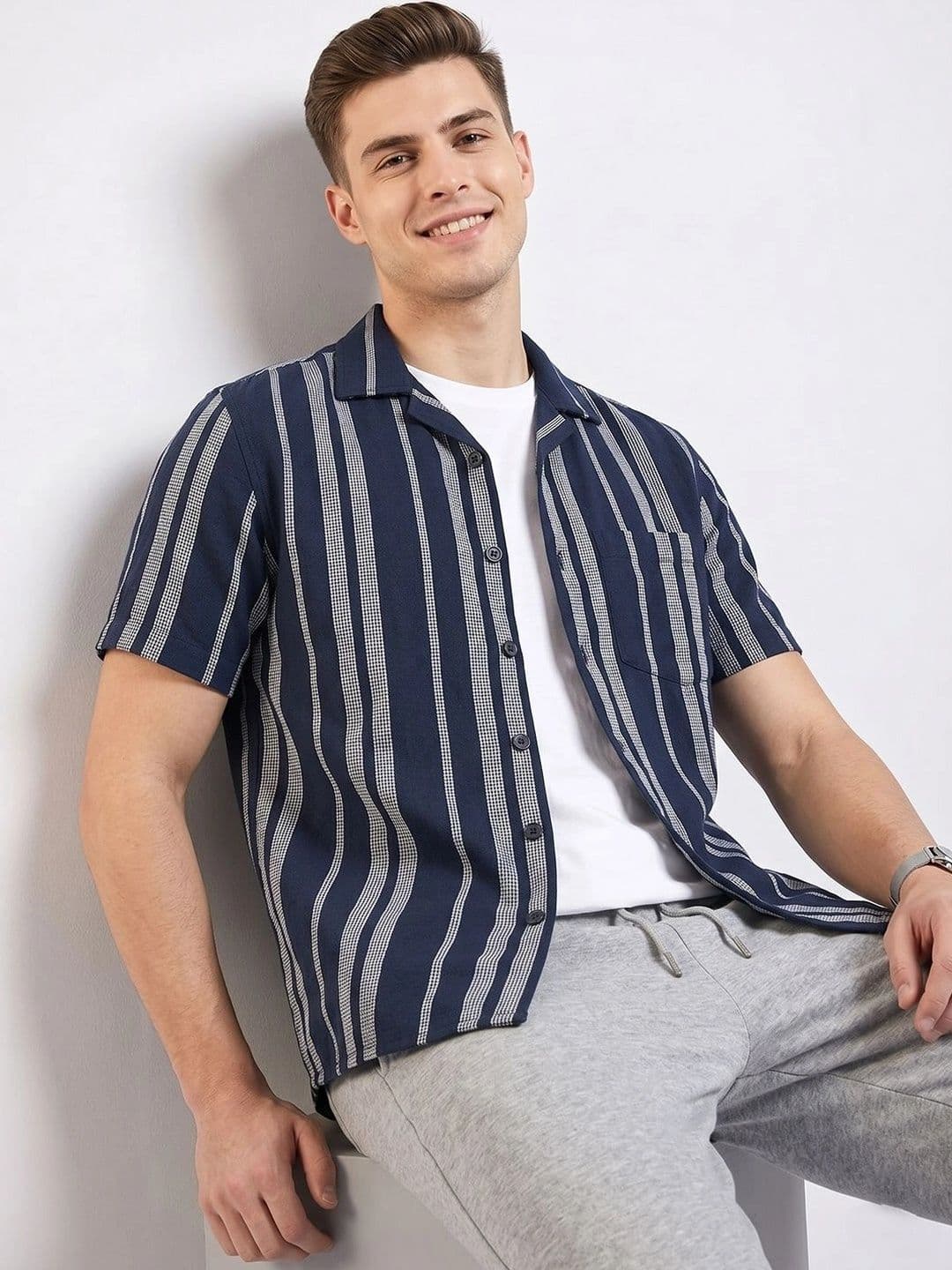 Roadster Men Striped Casual Shirt - view 1