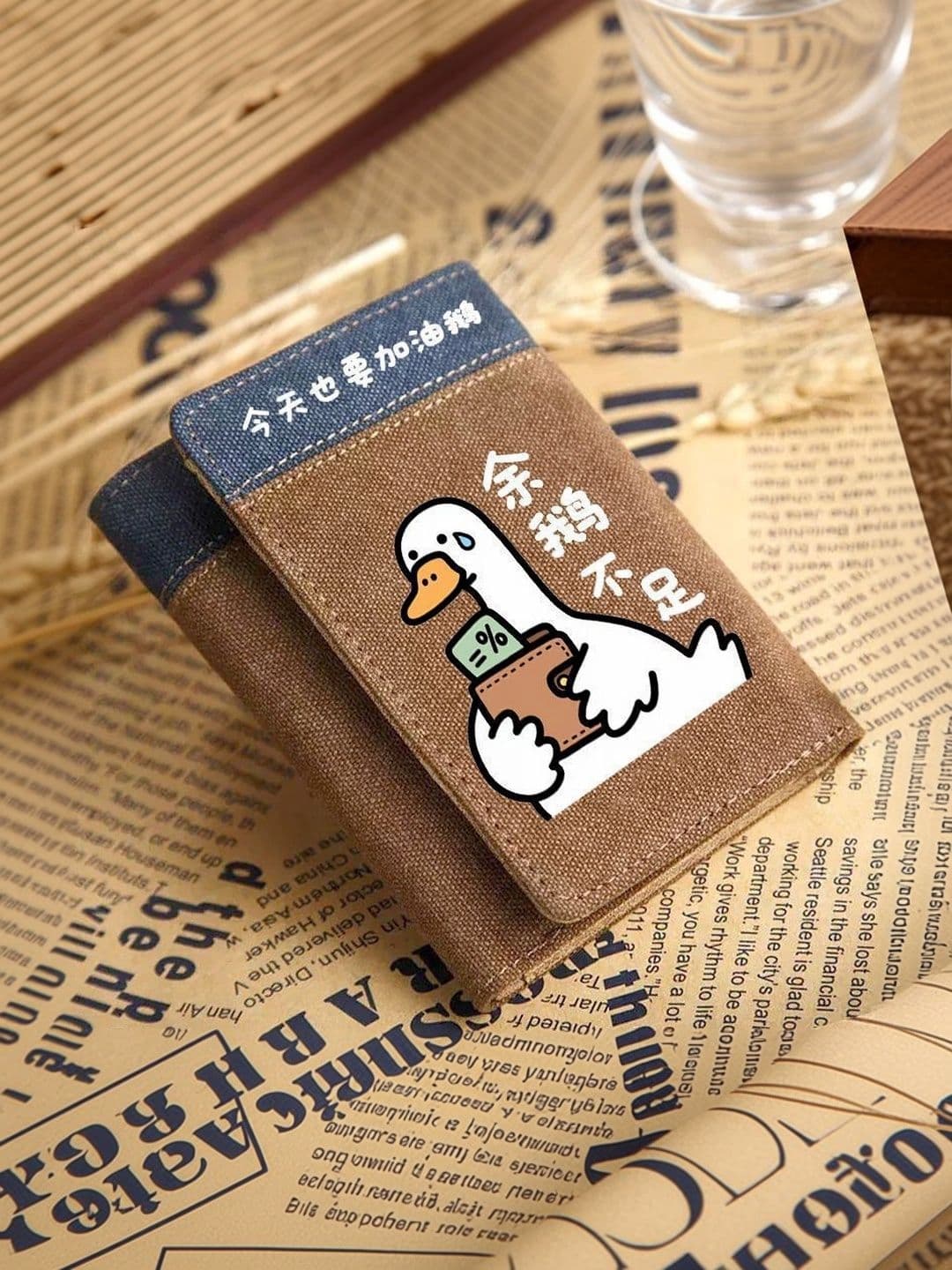 Pieru Unisex Printed PU Two Fold Wallet - view 1