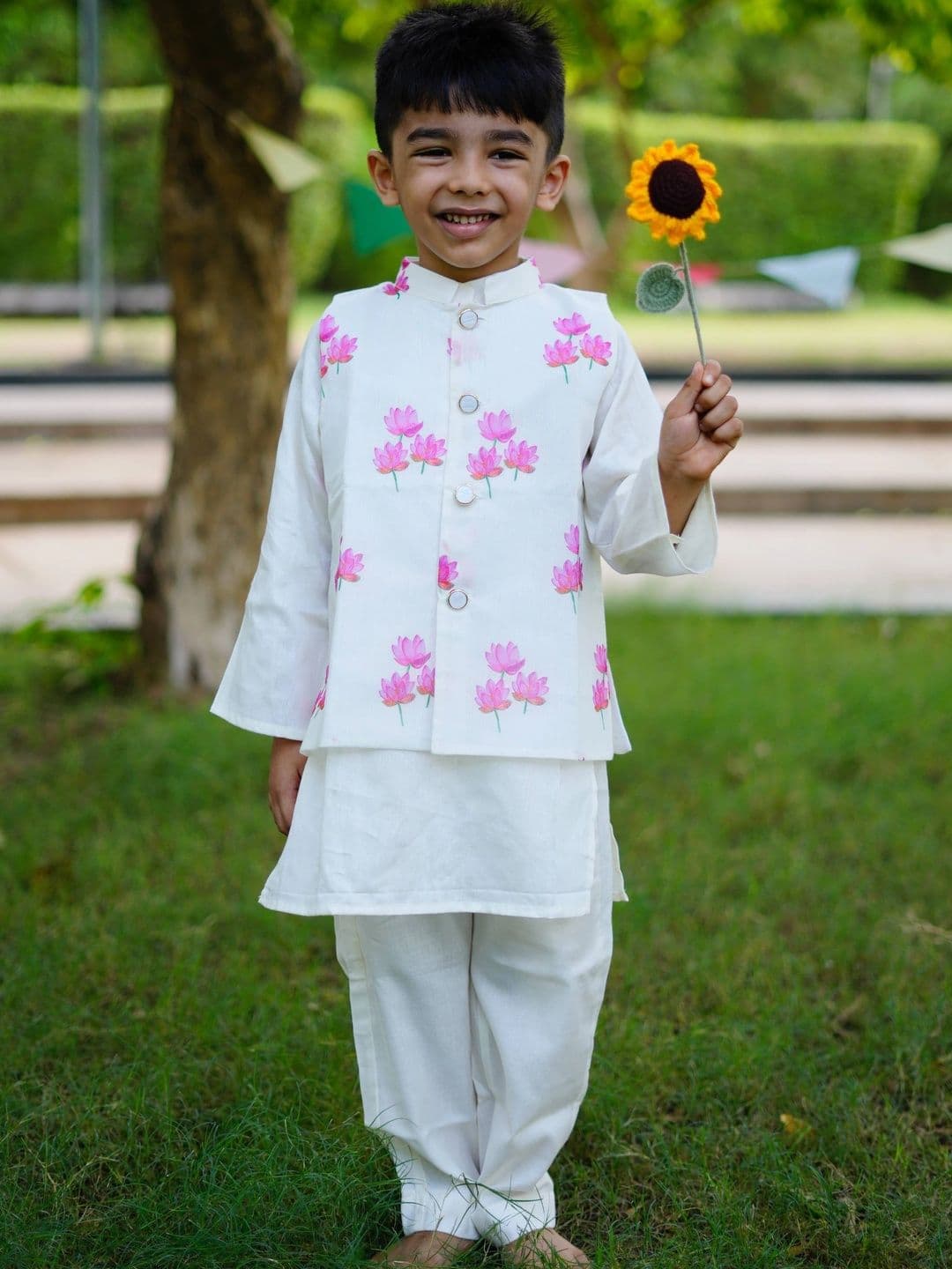 VEENISHII Printed Nehru Jackets - view 1