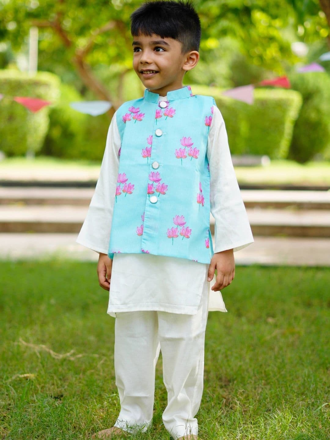 VEENISHII Printed Nehru Jackets - view 1