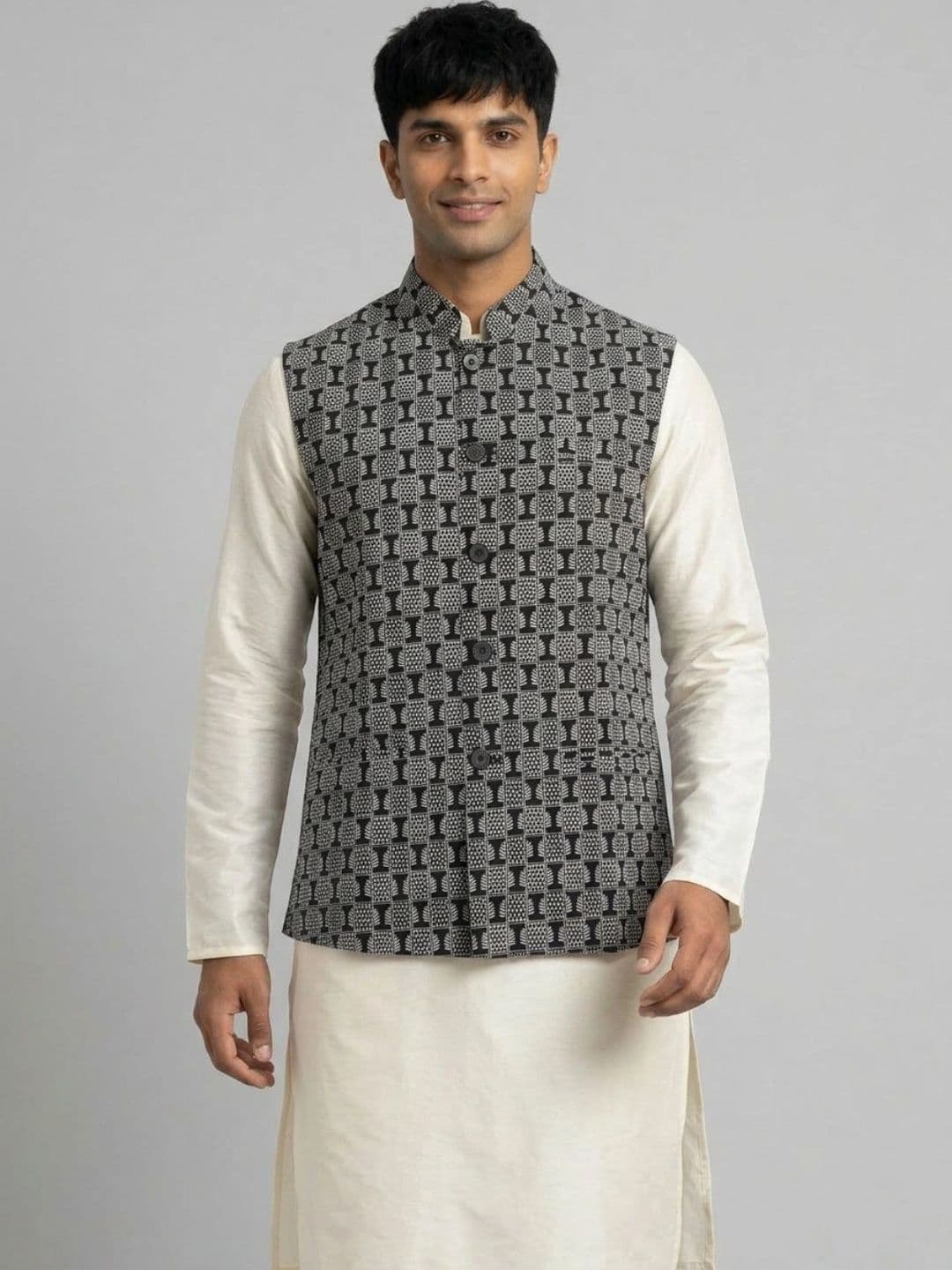 Sanman Ethnix by Raymond Men Open Front Jacket - view 1