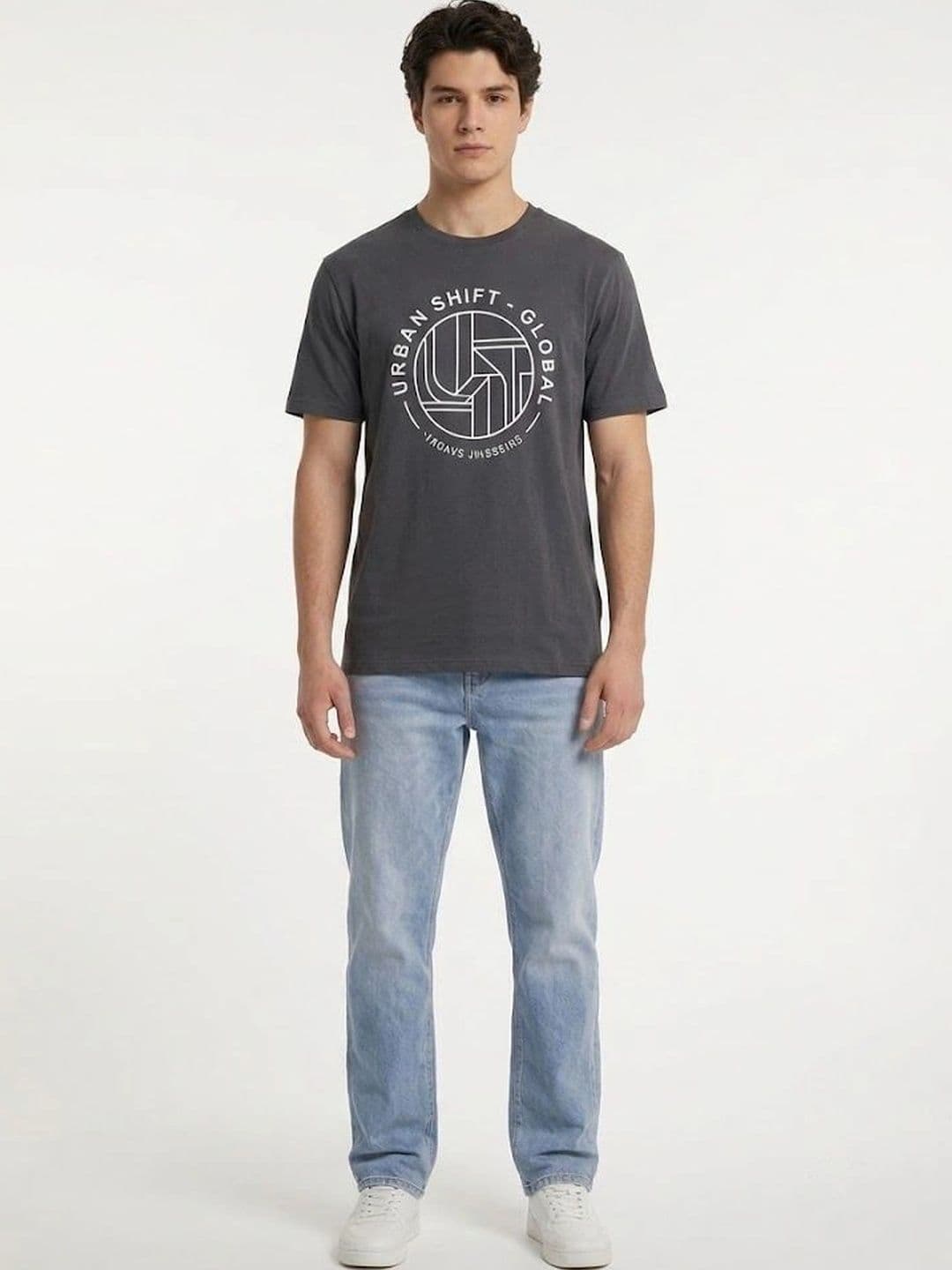 HERE&NOW Men Relaxed Fit Mid-Rise Stretchable Jeans - view 1