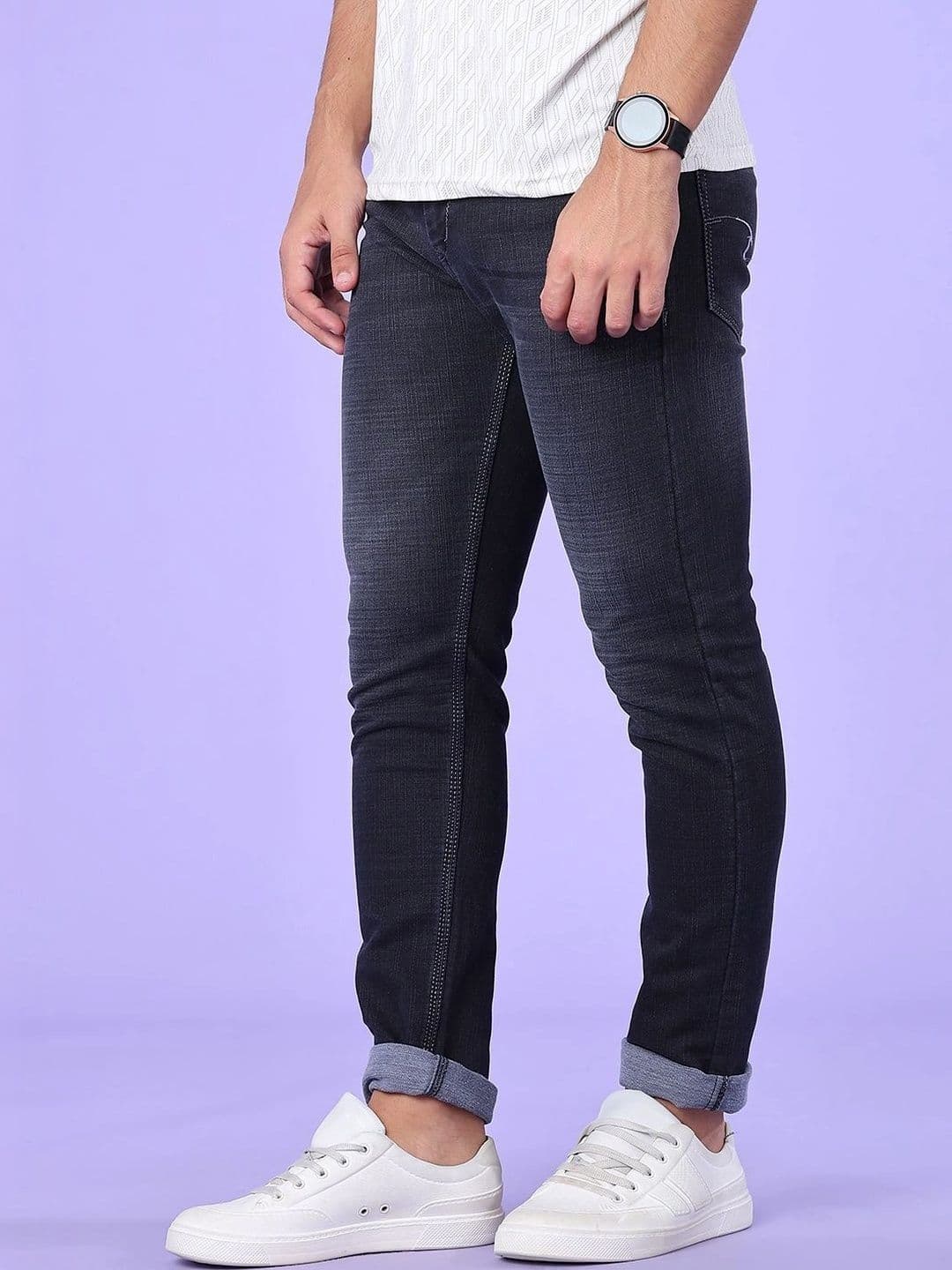 V-Mart Men Slim Fit Mid-Rise Stretchable Jeans - view 1
