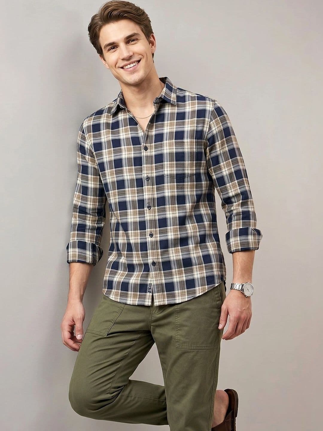 Roadster Men Checked Casual Shirt - view 1