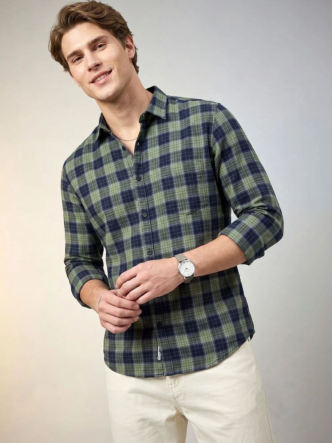 Roadster Men Checked Casual Shirt - view 1