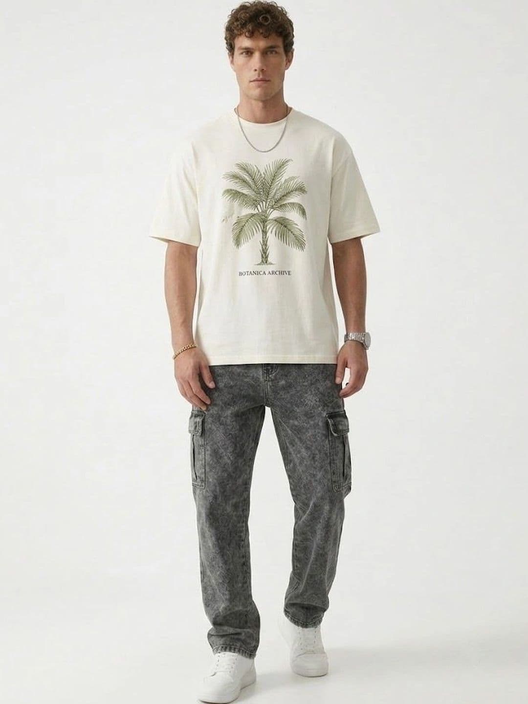 HERE&NOW Men Relaxed Fit Mid-Rise Stretchable Jeans - view 1