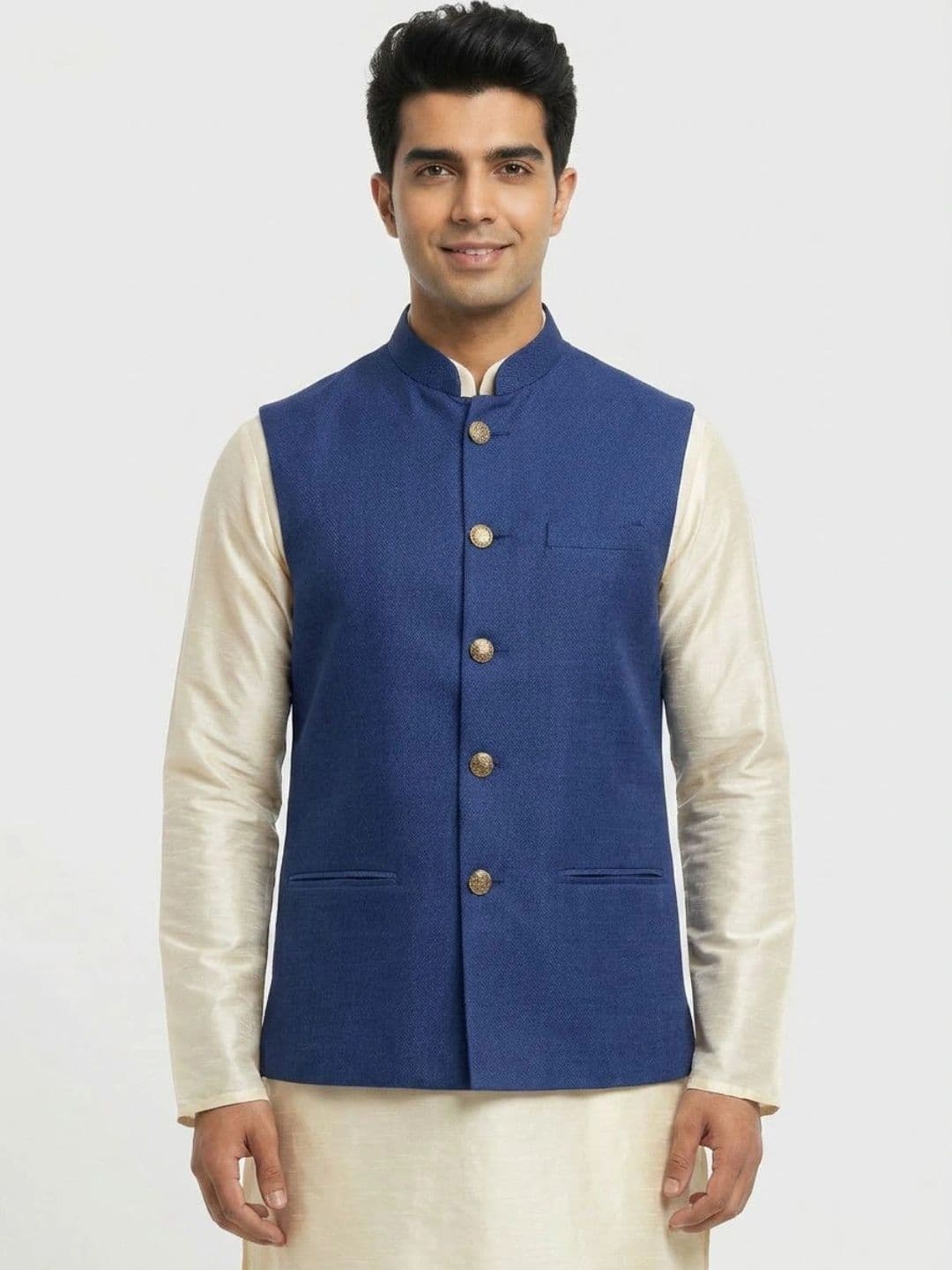 Sanman Ethnix by Raymond Men Mandarin Collar Nehru Jackets - view 1