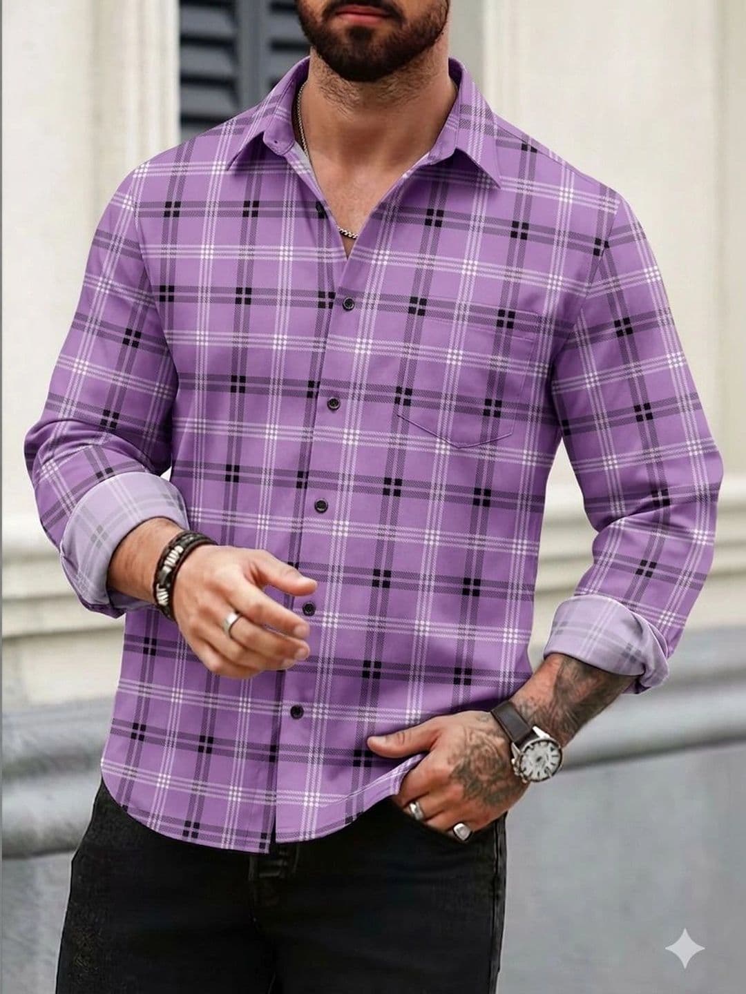 HG TAX Men Comfort Checked Casual Shirt - view 1