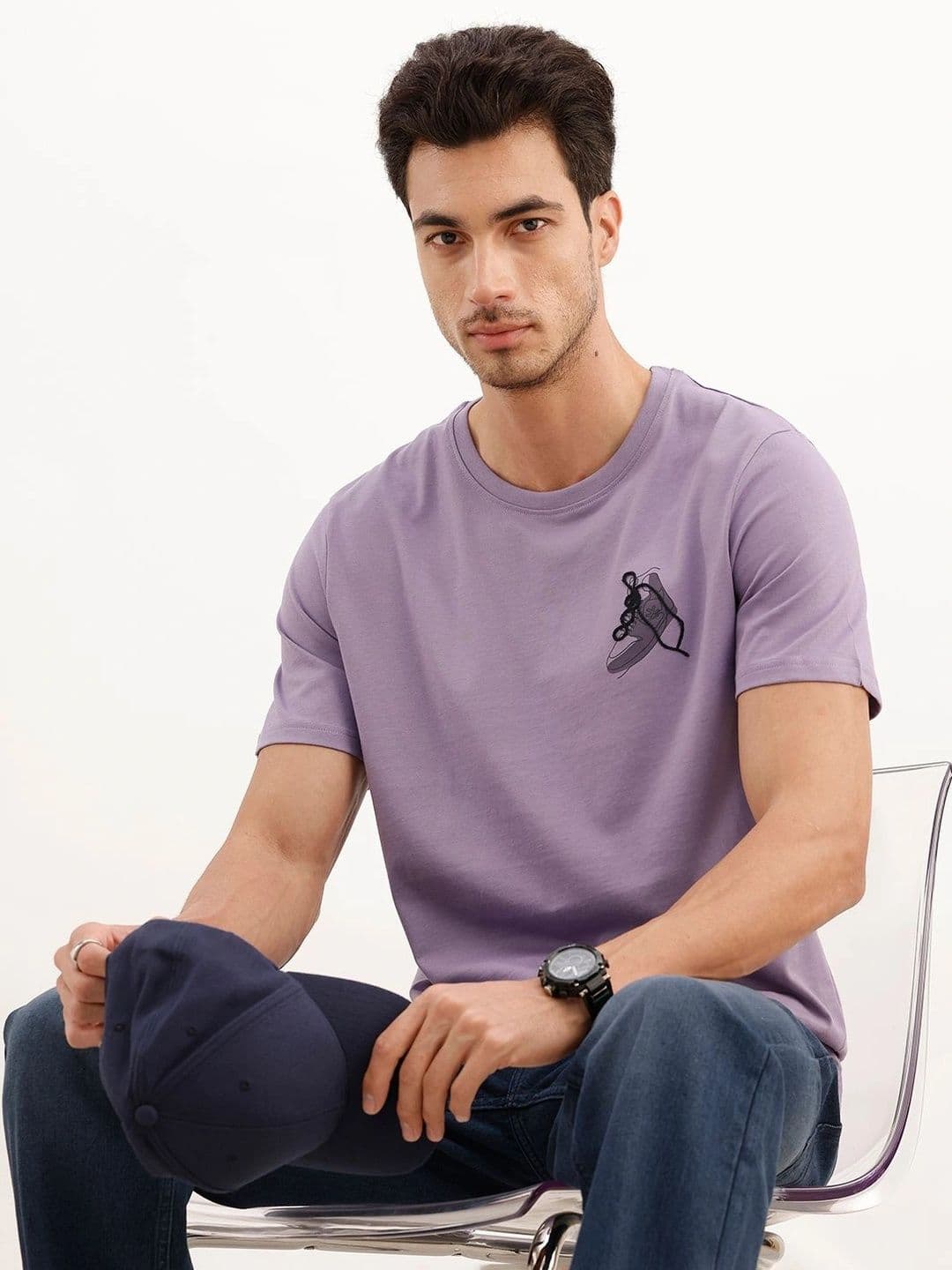 WROGN Men Printed Slim Fit T-shirt - view 1