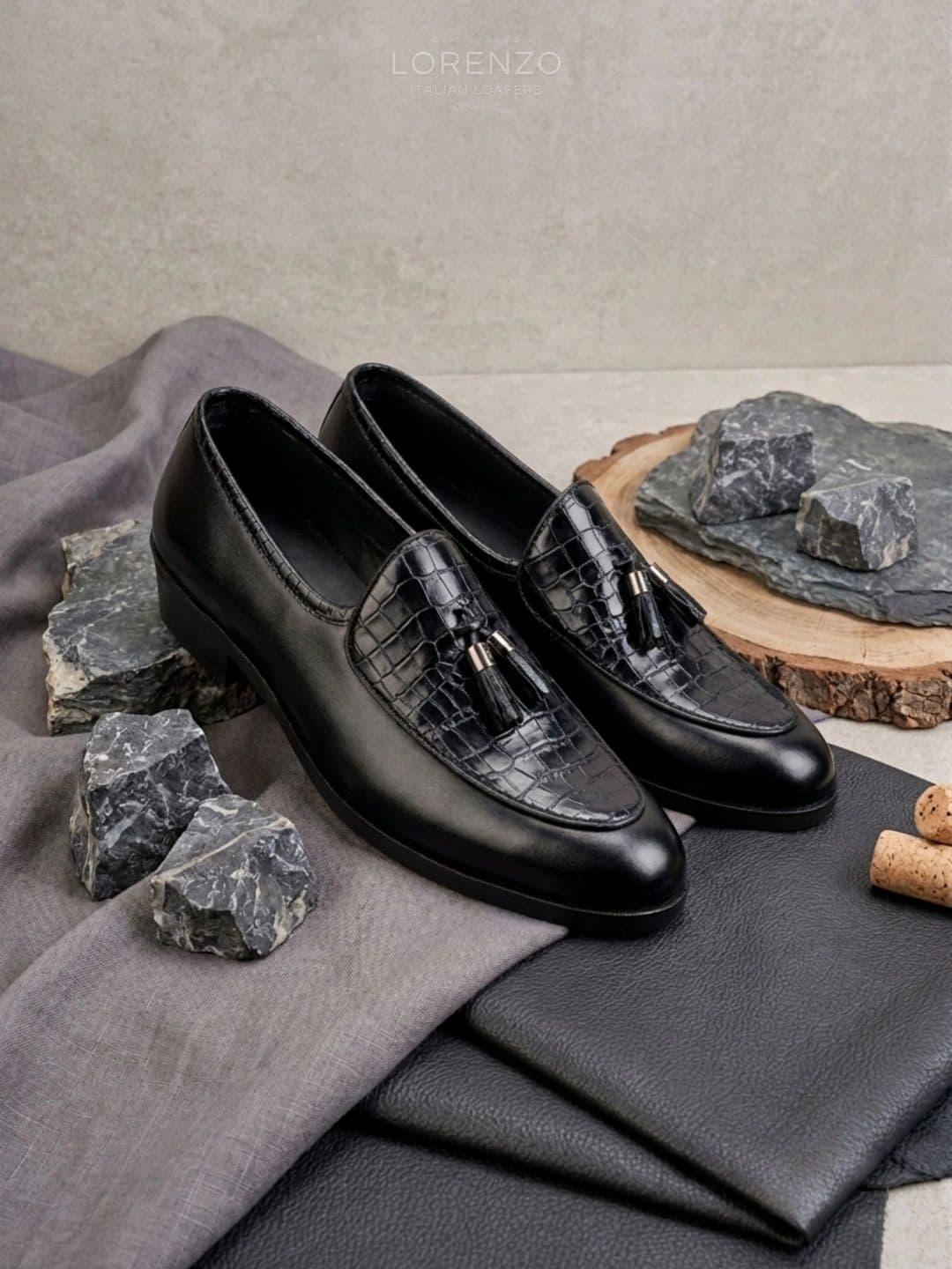 Cliff Fjord Men Textured Round Toe Slip-On Formal Loafers - view 1