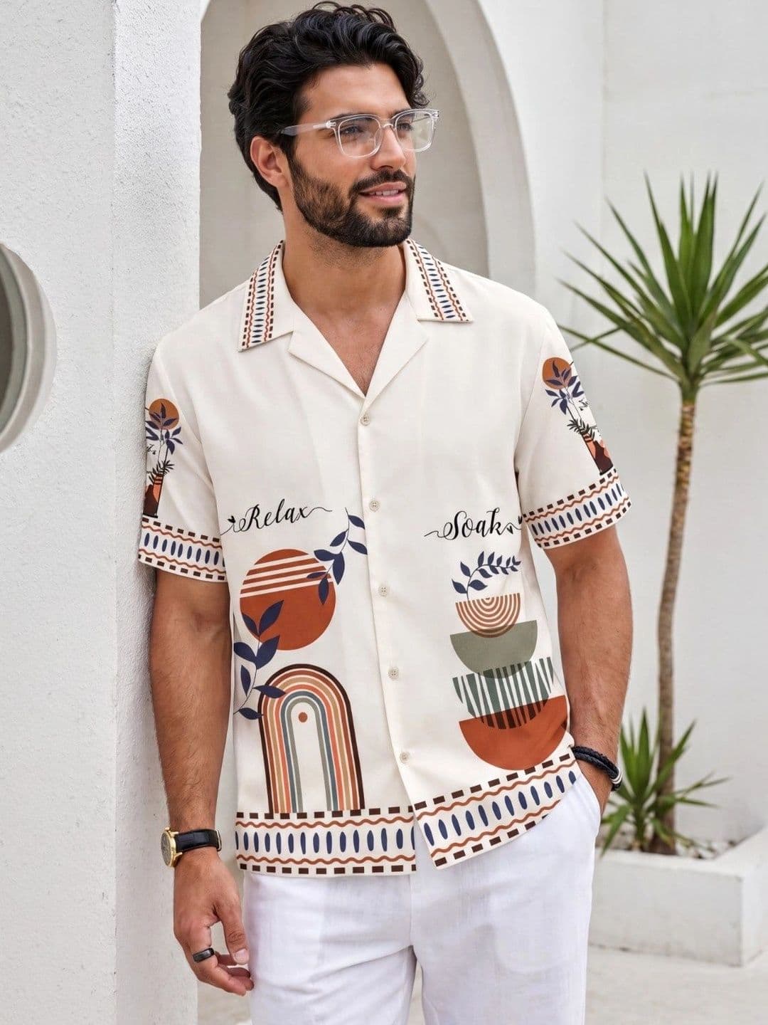 Stenfia Men Relaxed Printed Casual Shirt - view 1