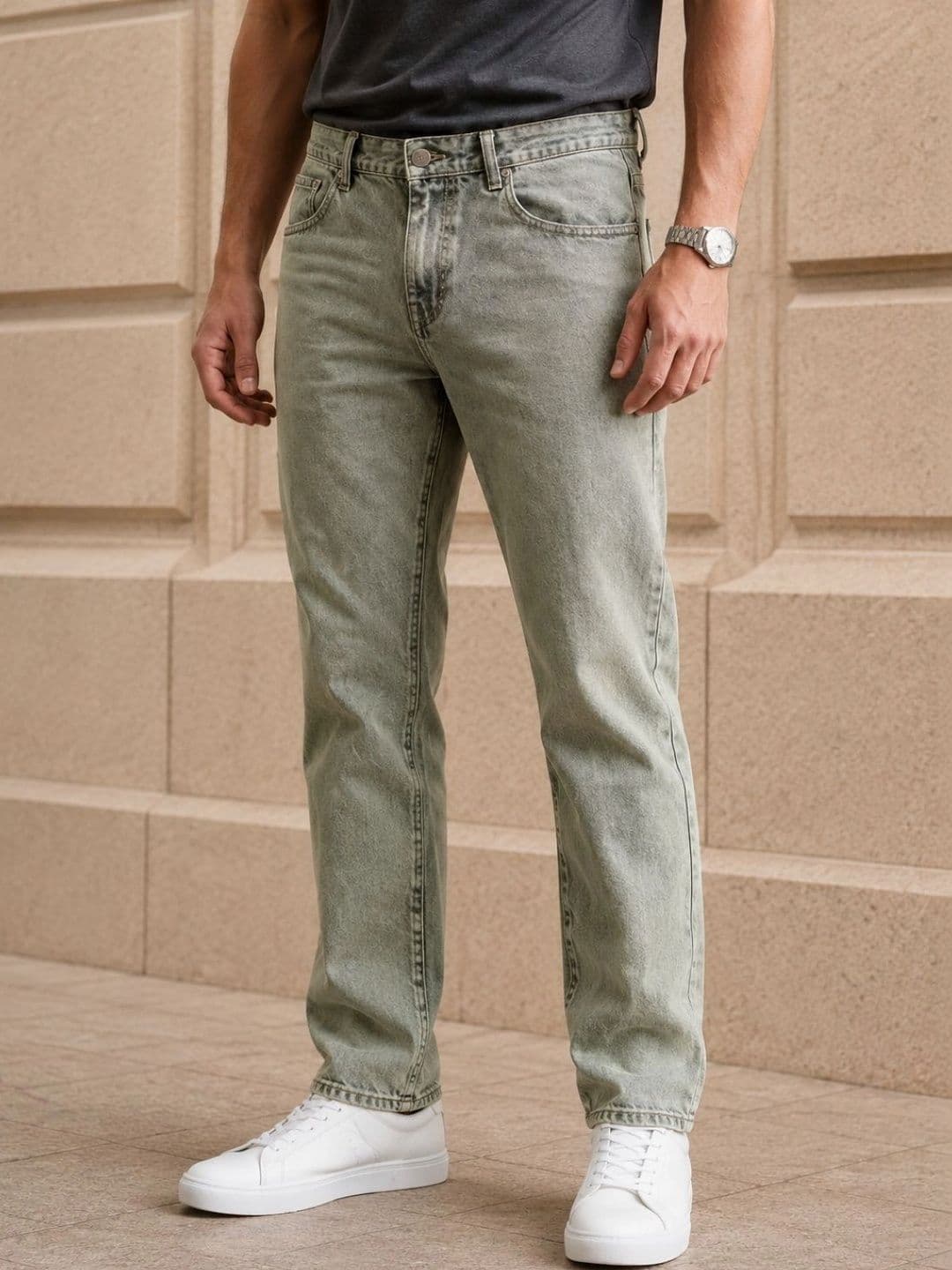 Metronaut Men Classic Relaxed Fit Mid-Rise Stretchable Jeans - view 1