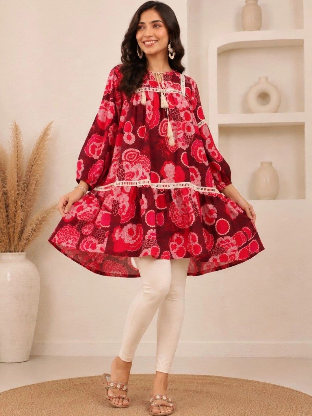 KALINI Women Floral Printed Floral Kurta - view 1