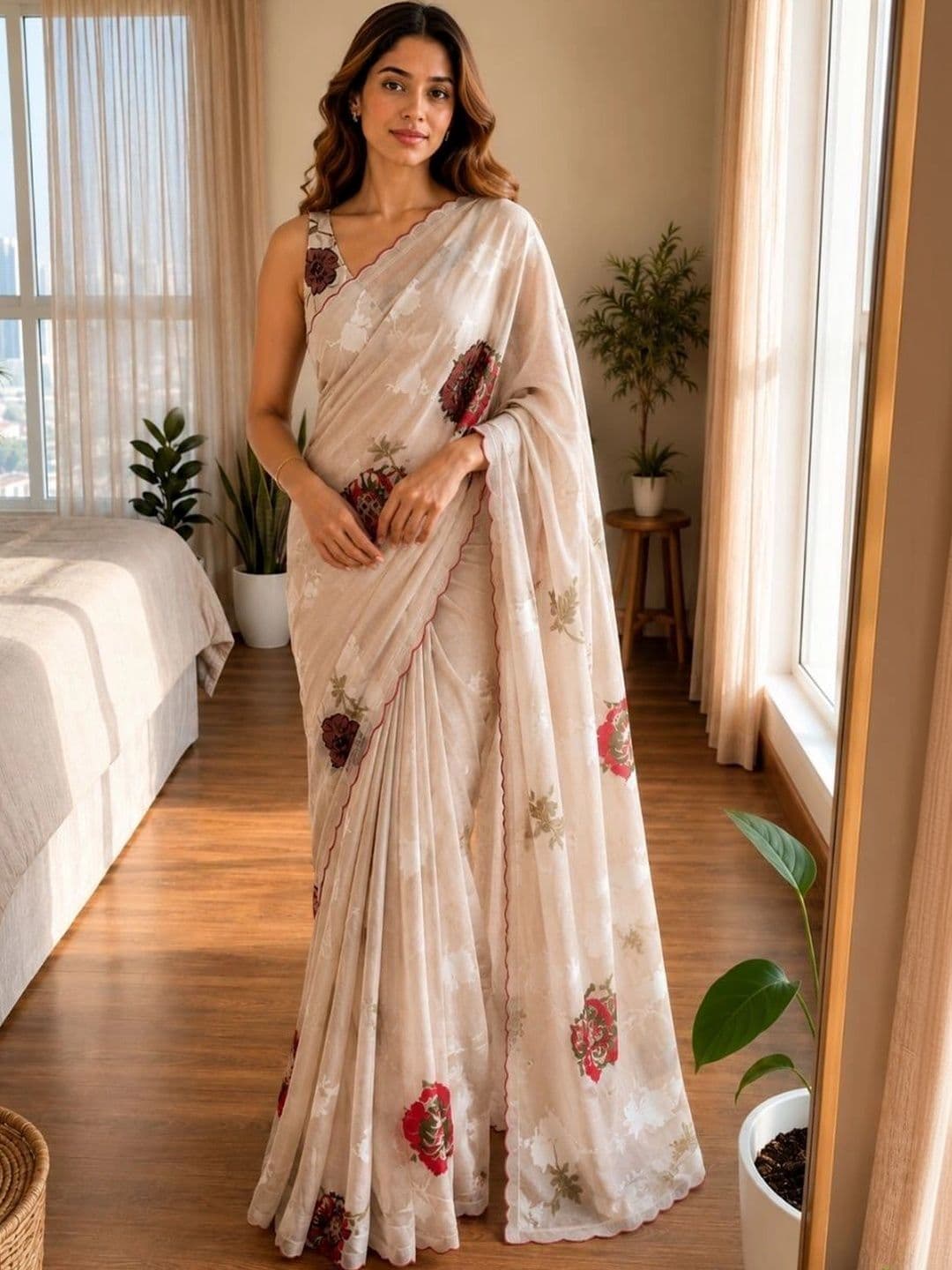 Apnaayat Poly Crepe Saree - view 1