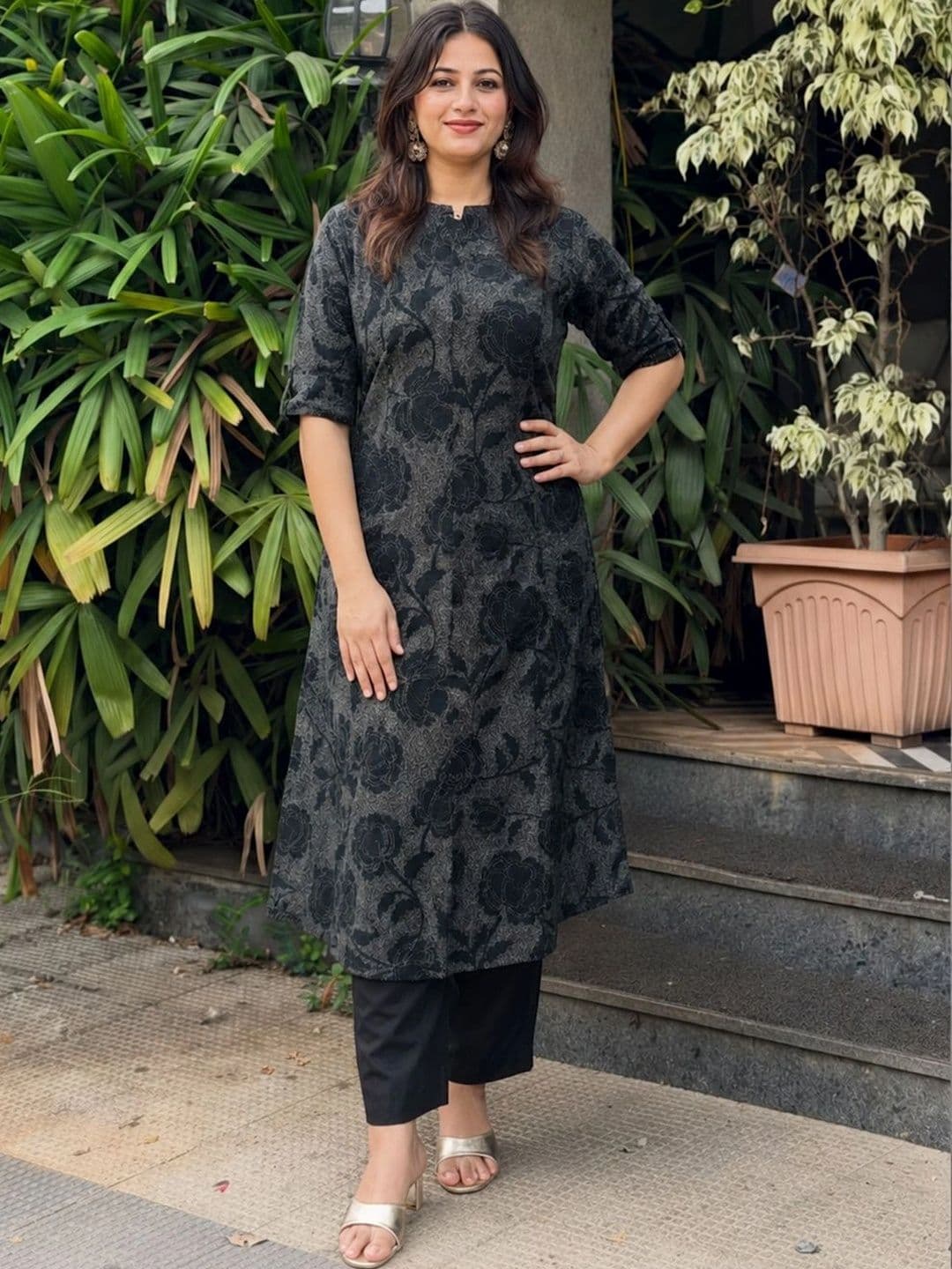 Anouk Rustic Women Floral Regular Kurta with Trousers - view 1