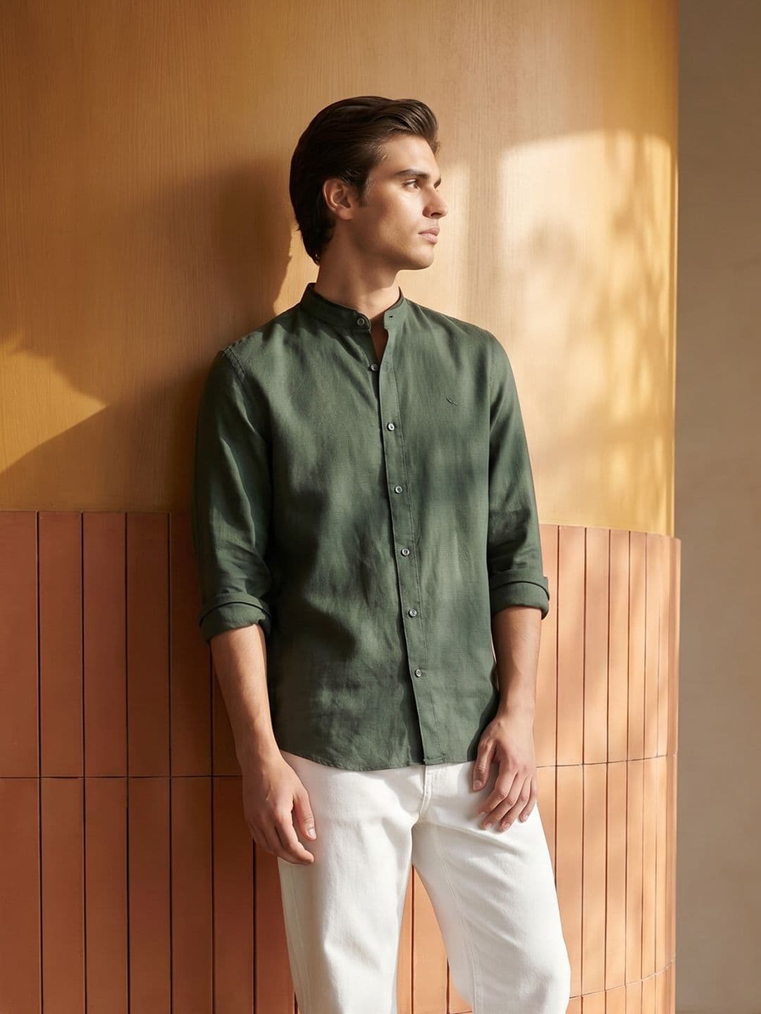 Mr Bowerbird Band Collar Casual Shirt - view 1