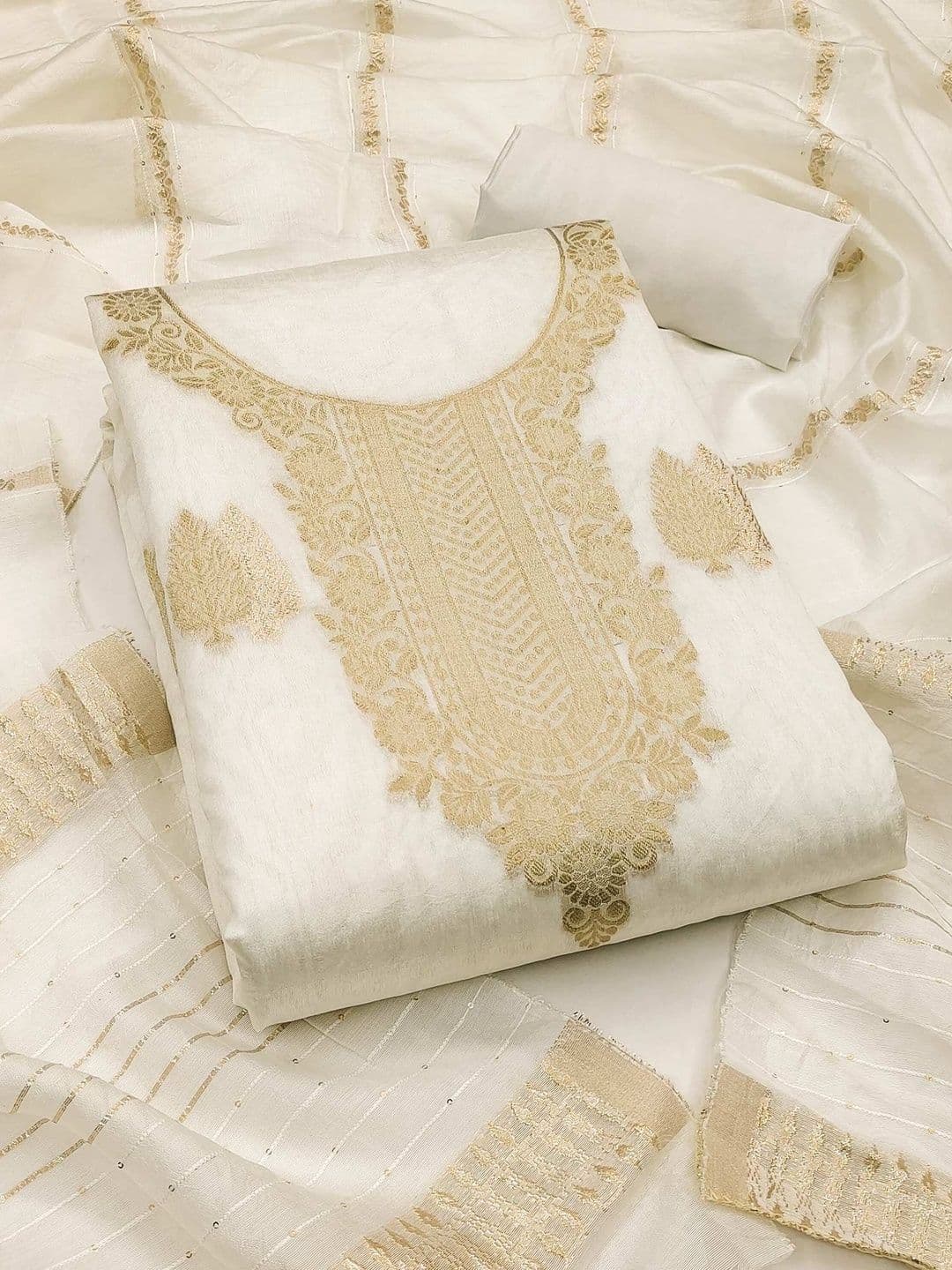 Dhaaga Ghar Art Silk Unstitched Dress Material - view 1