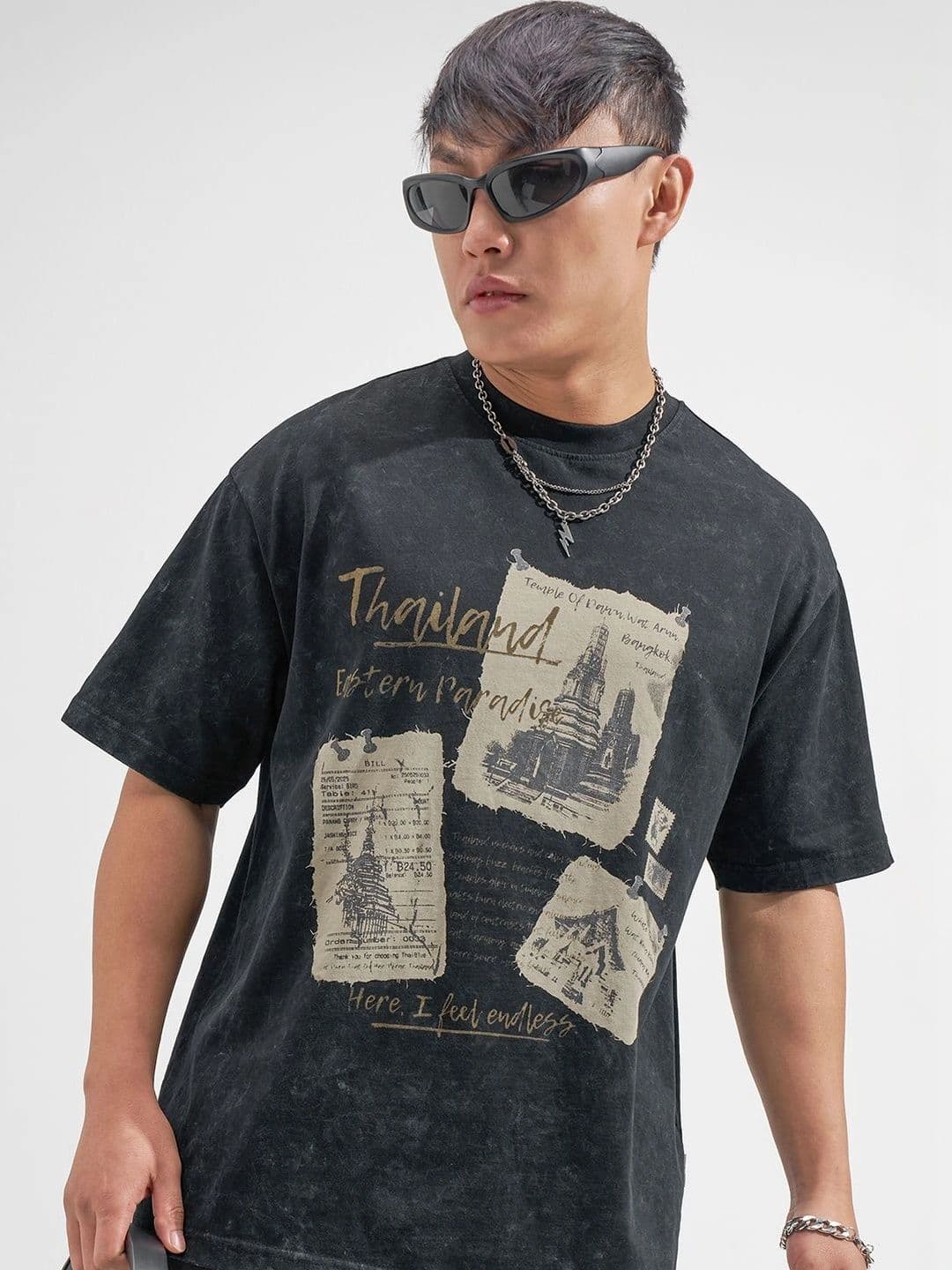 HIGHLANDER Men Printed Drop-Shoulder Sleeves T-shirt - view 1