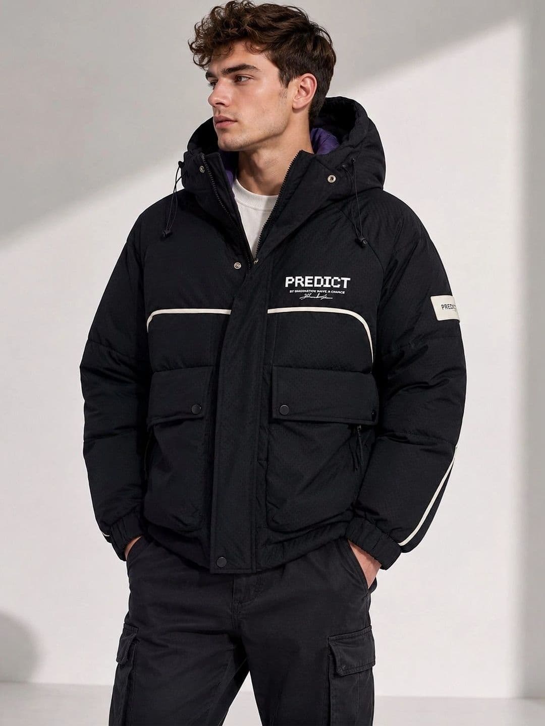 FARYRA Men Typography Insulator Puffer Jacket - view 1