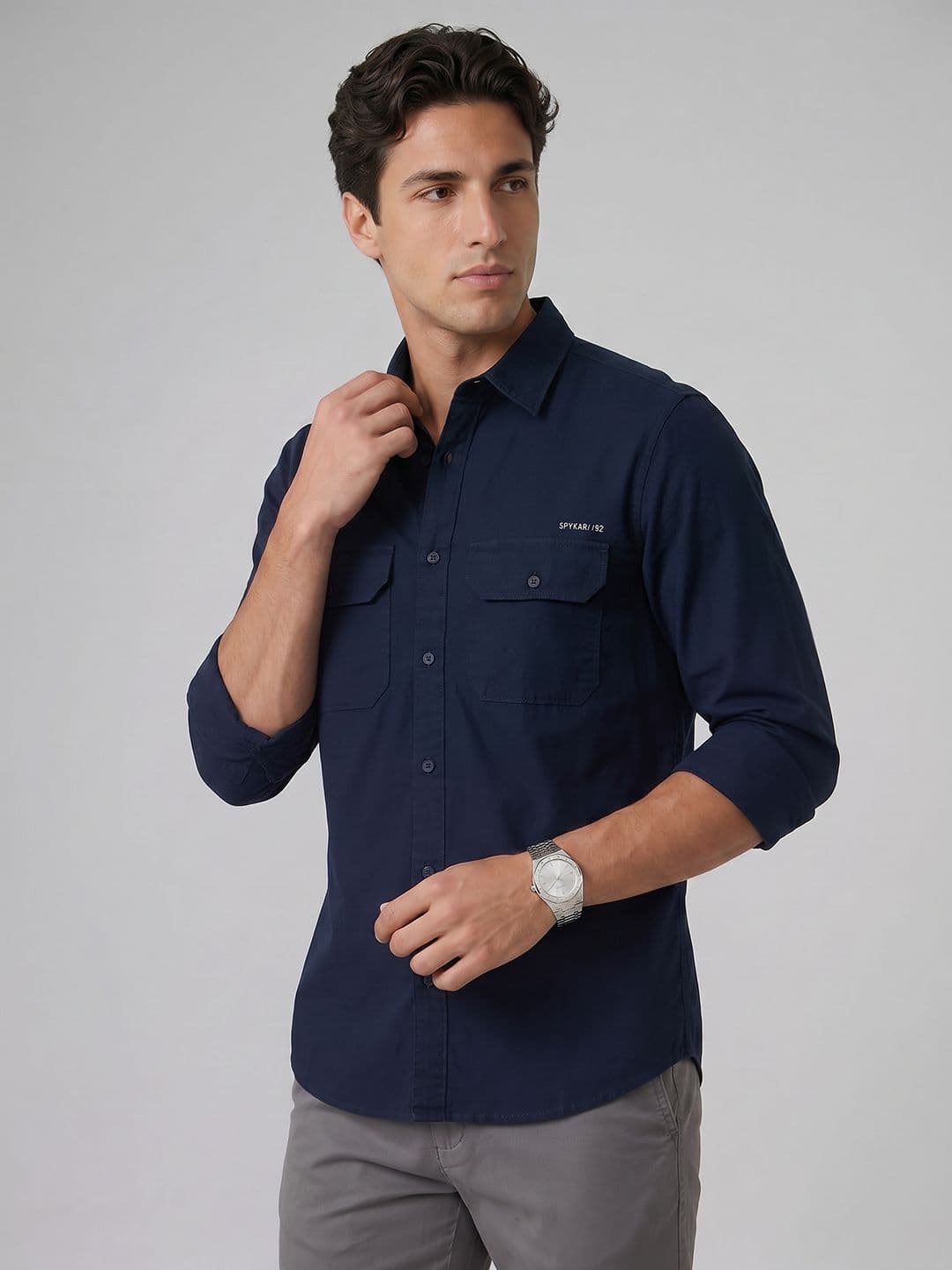 SPYKAR Spread Collar Pure Cotton Casual Shirt - view 1