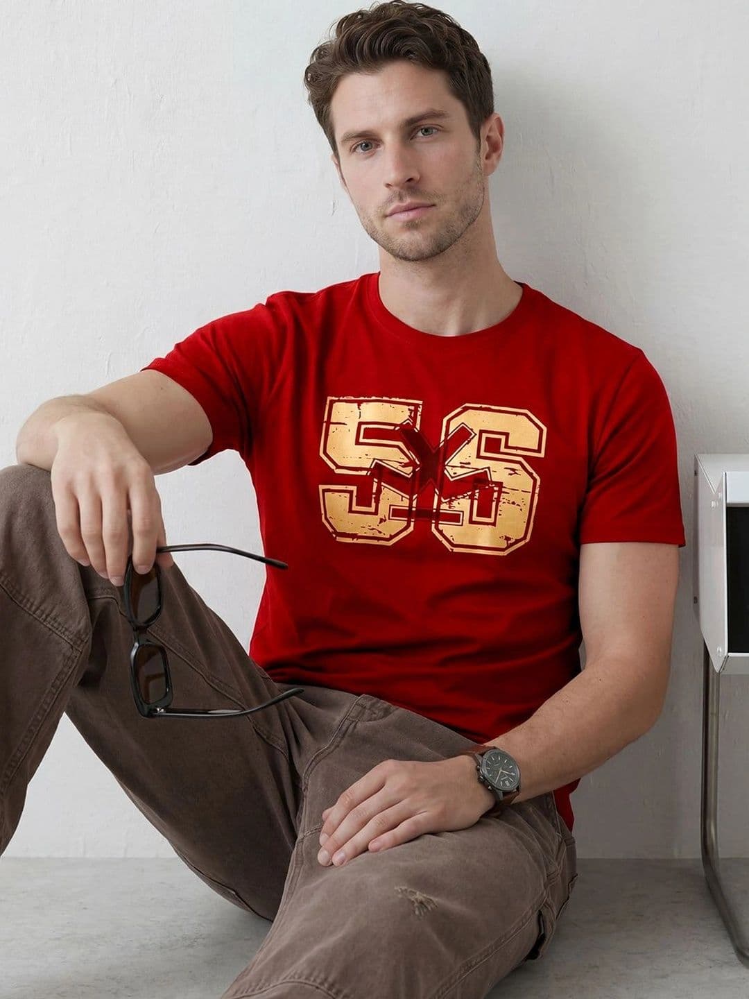WROGN Men Printed Slim Fit T-shirt - view 1