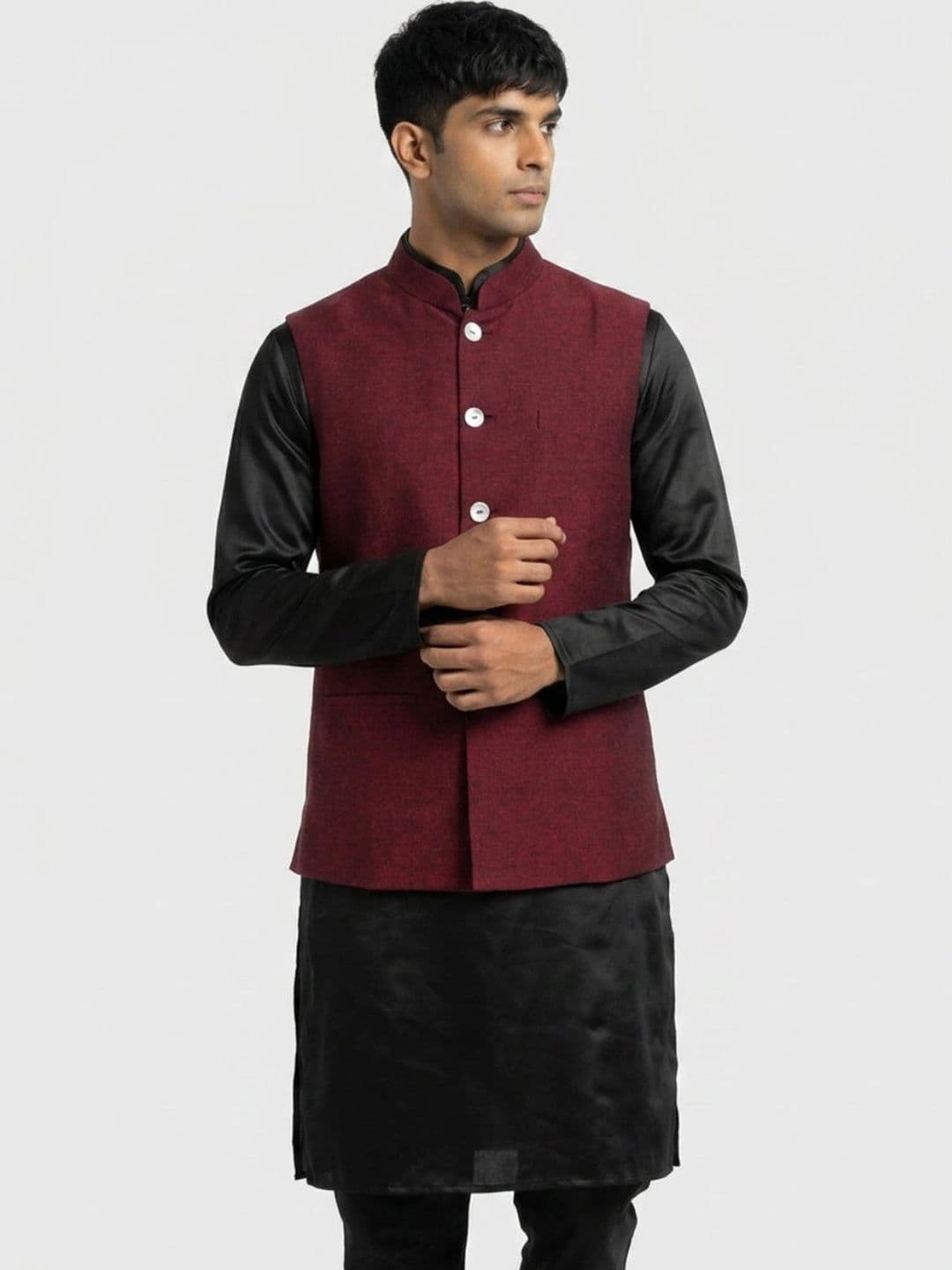 Sanman Ethnix by Raymond Men Open Front Jacket - view 1