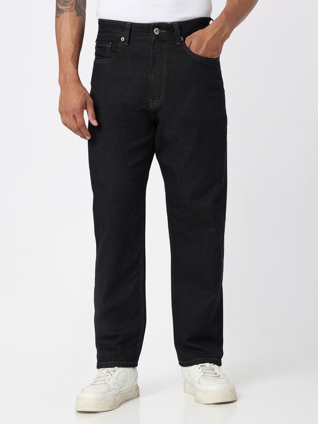 Spykar Men Renato Mid Rise Loose Fit Vintage Blue Jeans - view 1