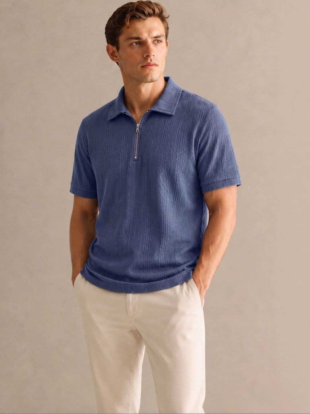 THE BEETEL HOUSE Men Polo Collar T-shirt - view 1