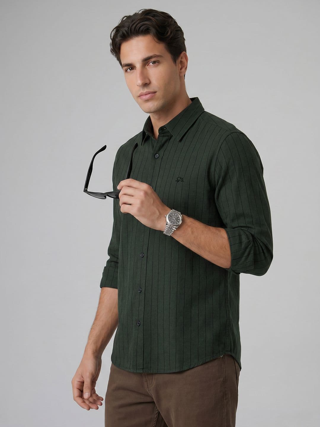 SPYKAR Vertical Striped Pure Cotton Casual Shirt - view 1