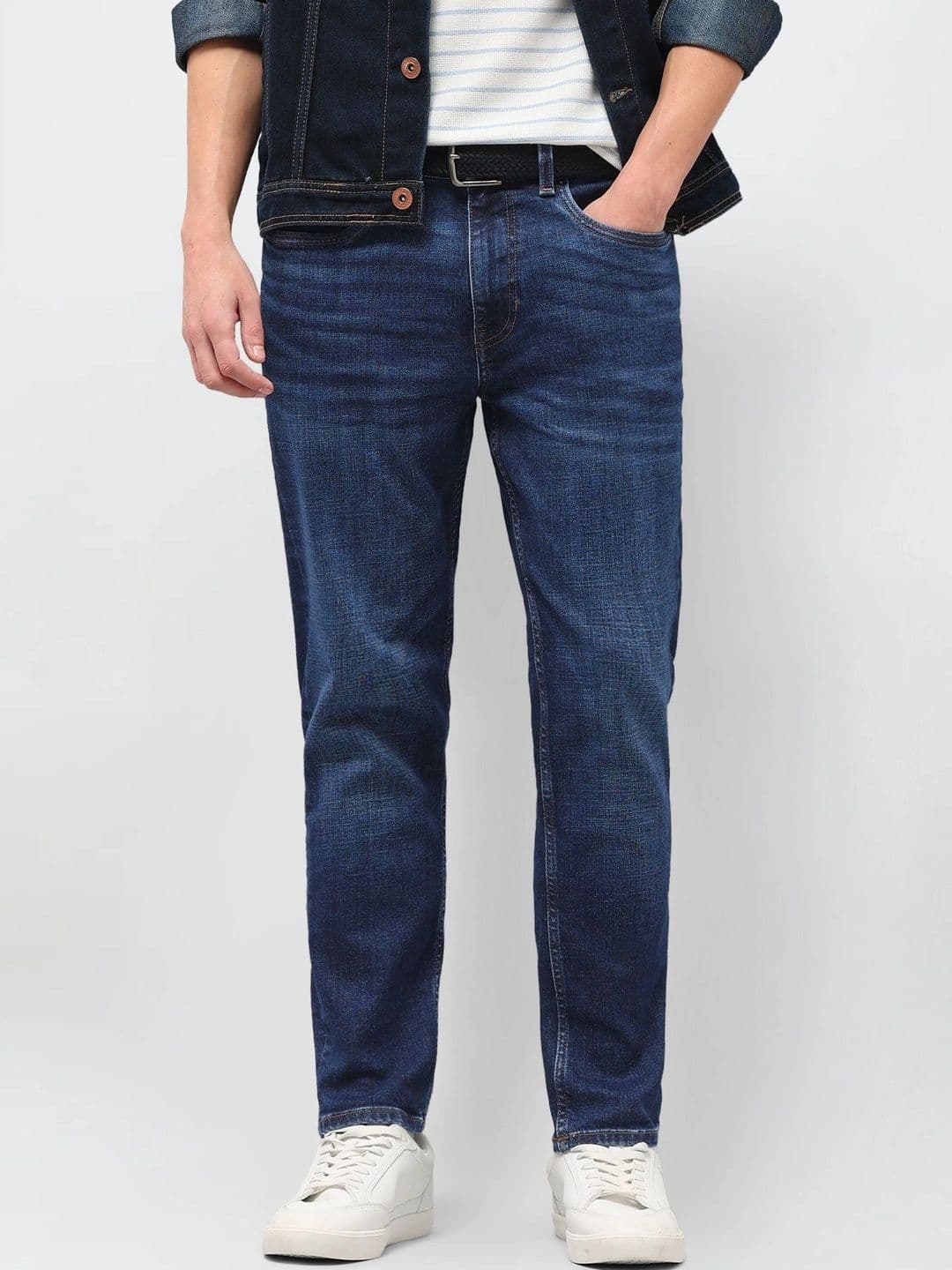 U.S. Polo Assn. Denim Co. Men Regular Fit Mid-Rise Light Fade Stretchable Jeans - view 1