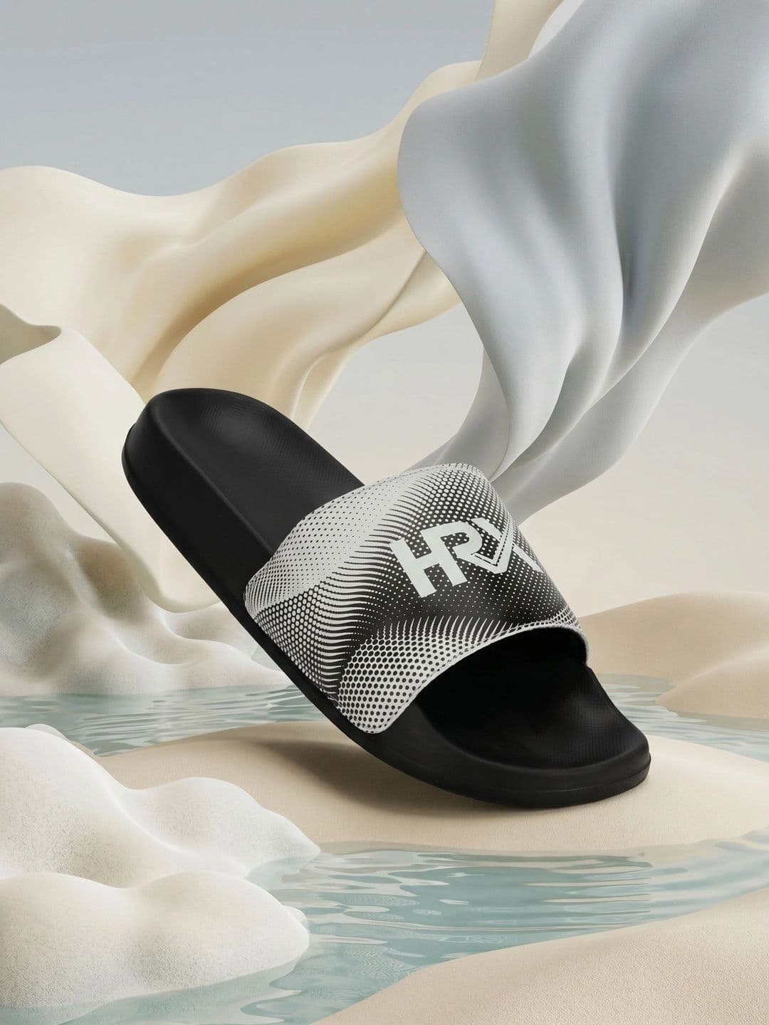 HRX by Hrithik Roshan Printed Sliders - view 1