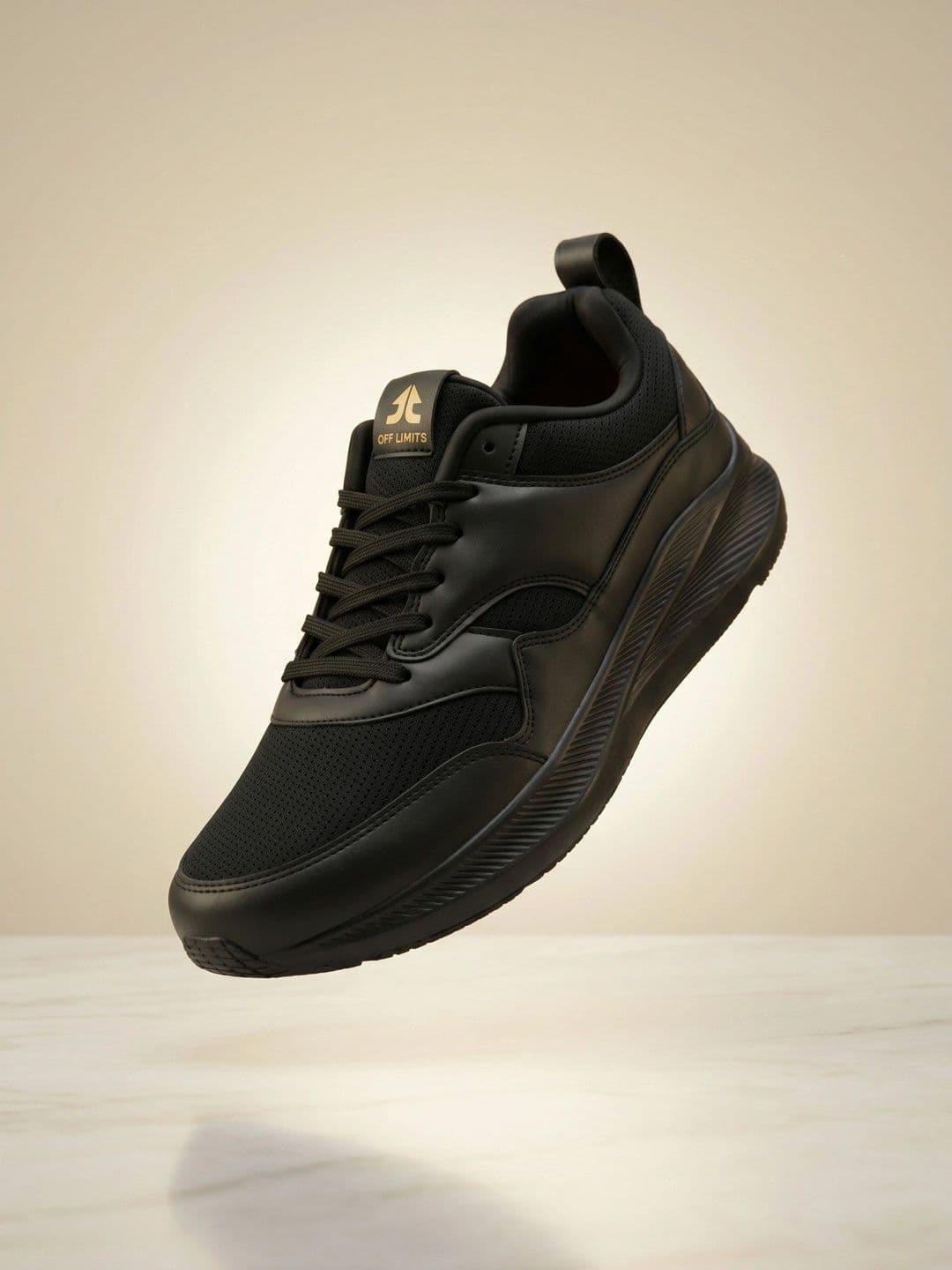 OFF LIMITS Men Black Mesh Memory Foam Non-Marking Shoes - view 1