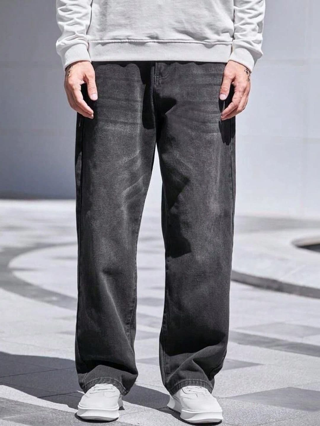 Mast & Harbour Men Wide Leg Mid-Rise Low Distress Jeans - view 1